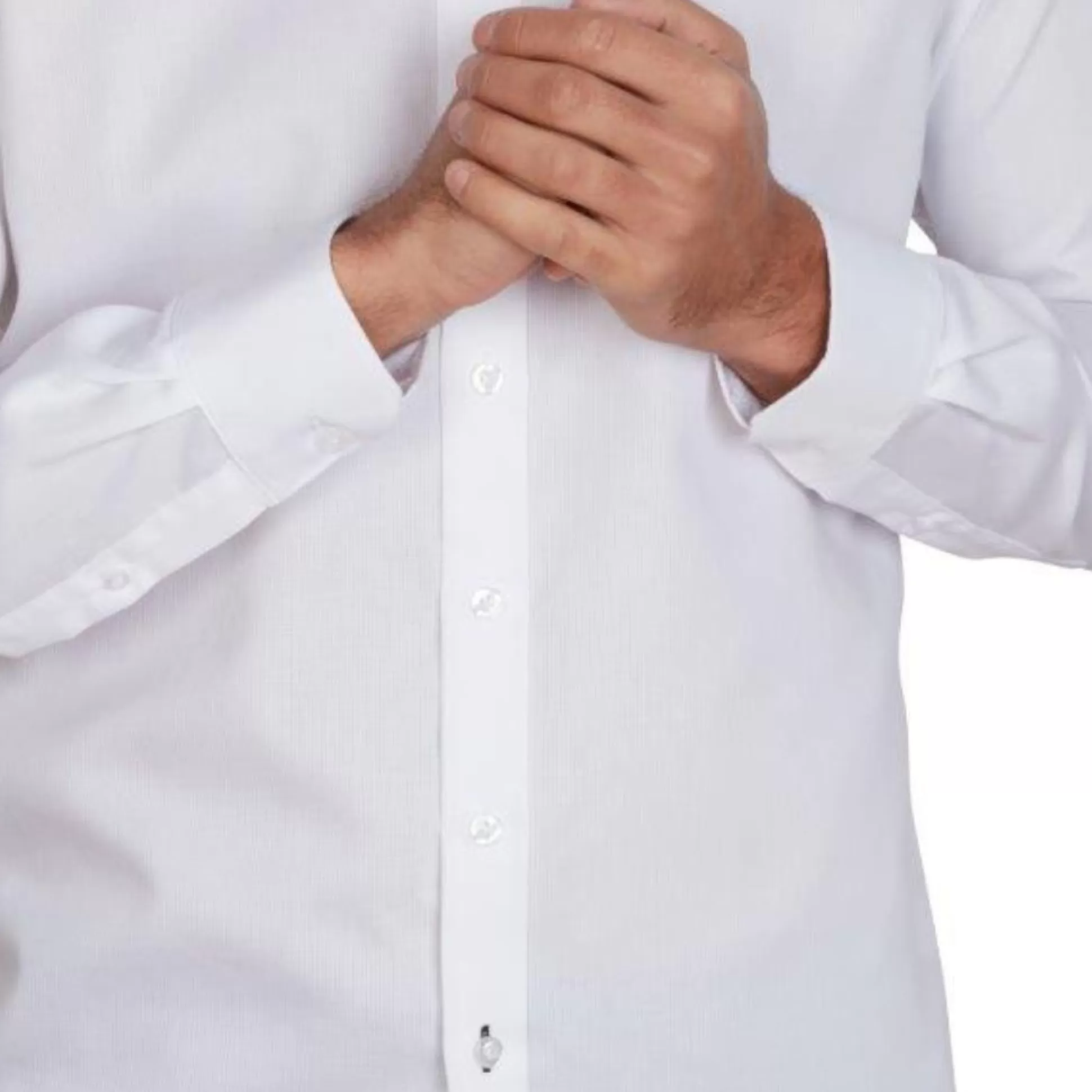 Flash Sale Henry Bucks ABELARD Bedford Dobby Shirt WHITE WHITE SC-SLIM FIT