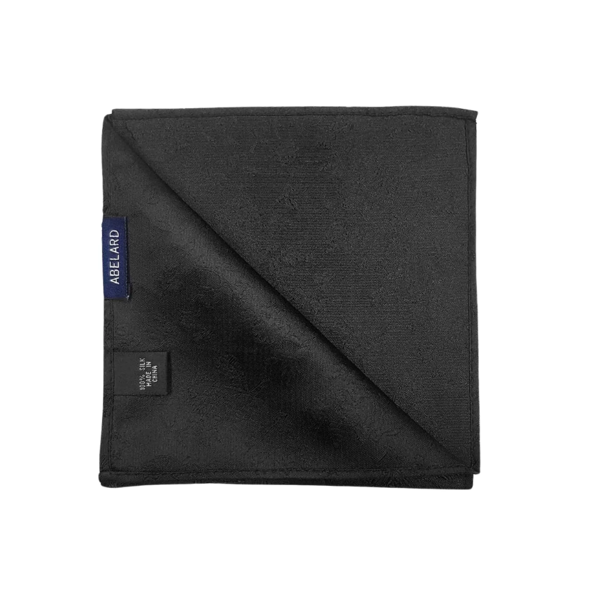 Best Henry Bucks ABELARD Paisley Pocket Square BLACK