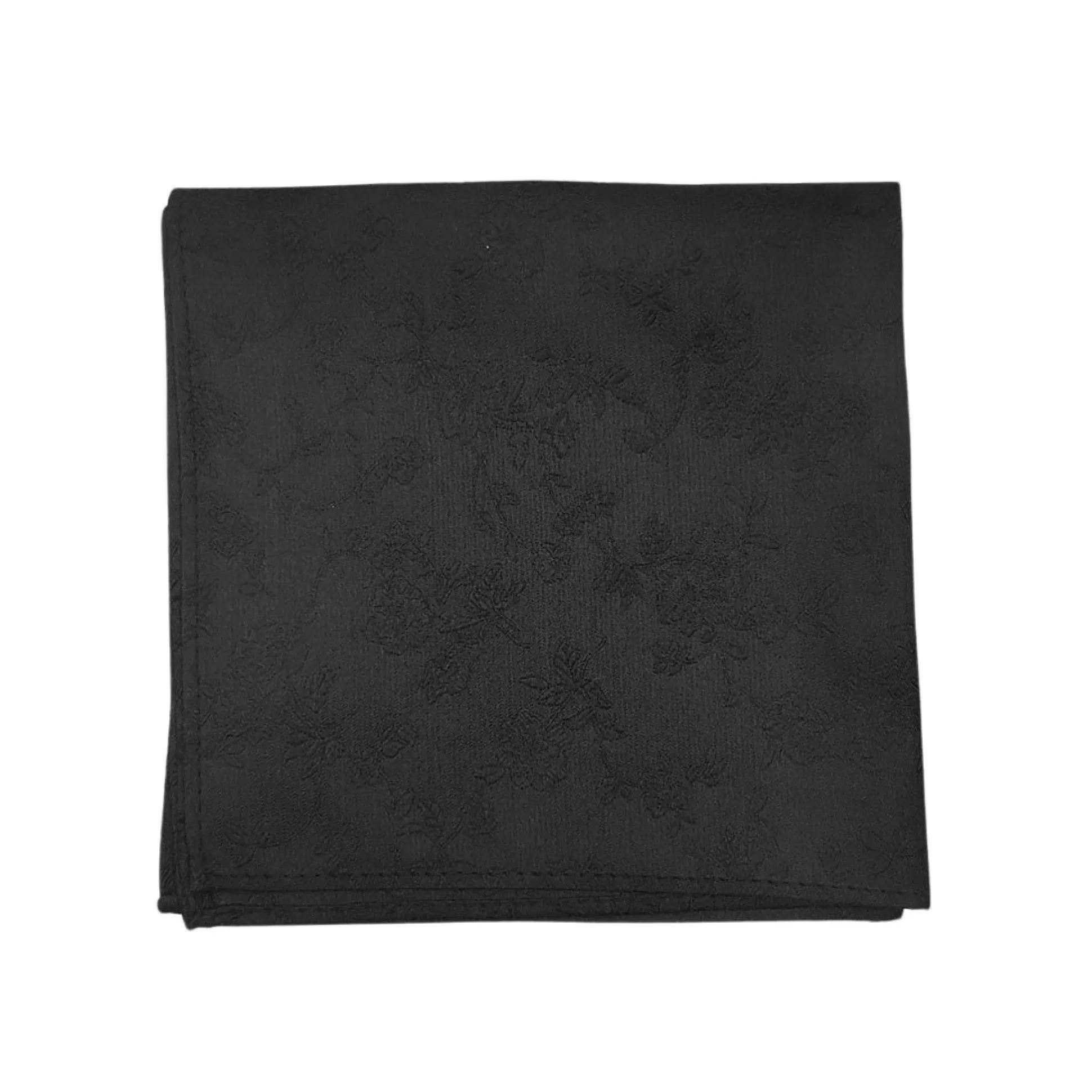 Best Henry Bucks ABELARD Paisley Pocket Square BLACK