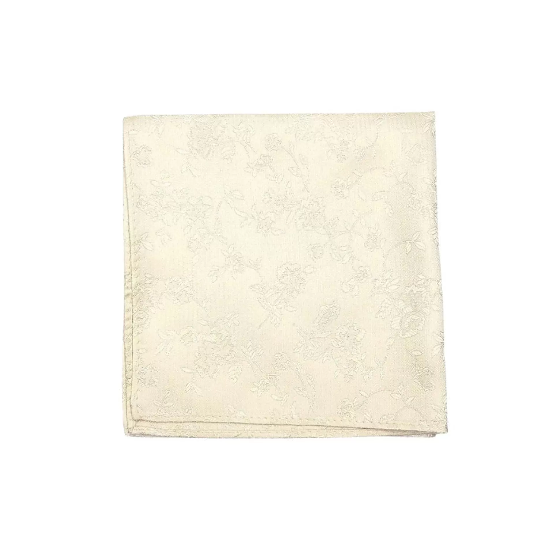 Cheap Henry Bucks ABELARD Paisley Pocket Square IVORY