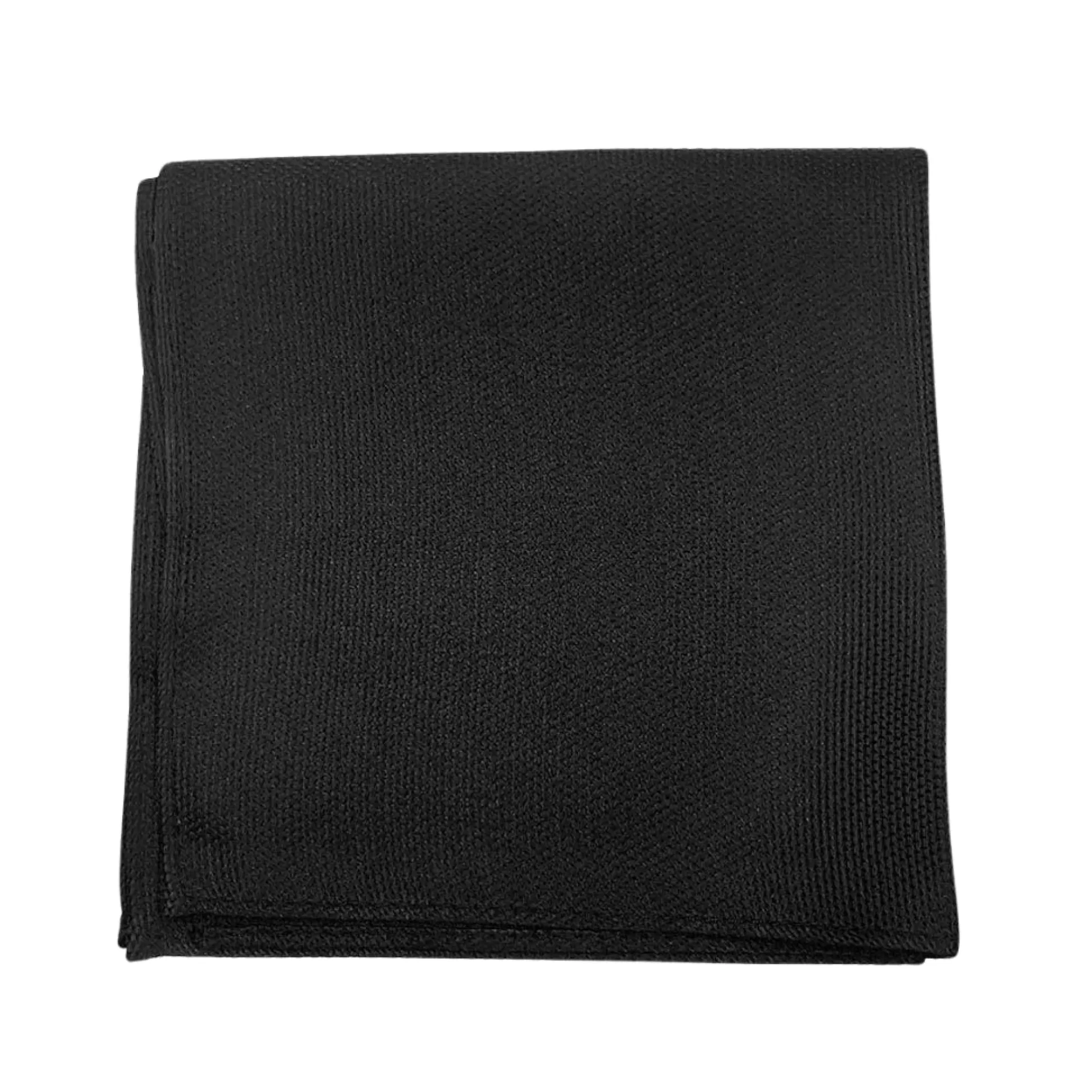 New Henry Bucks ABELARD Pocket Square PLAIN BLACK