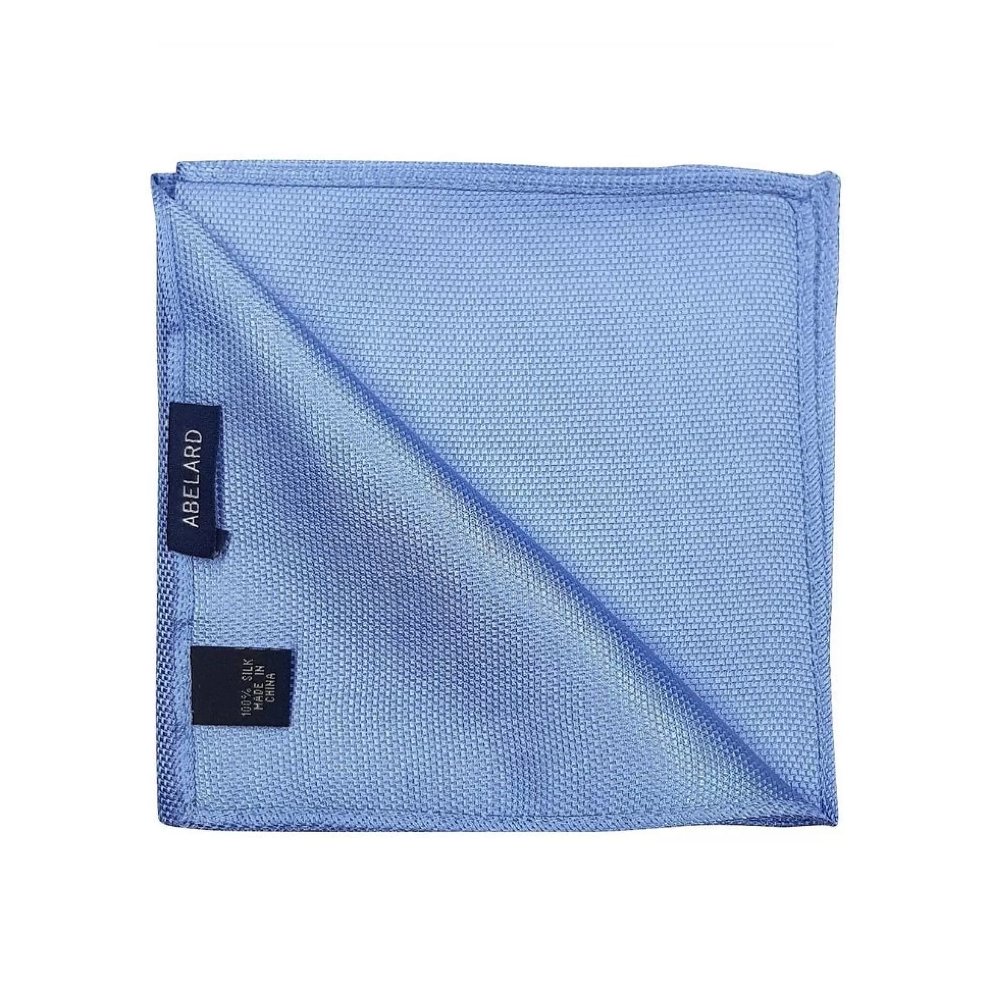 New Henry Bucks ABELARD Pocket Square Textured BLUE