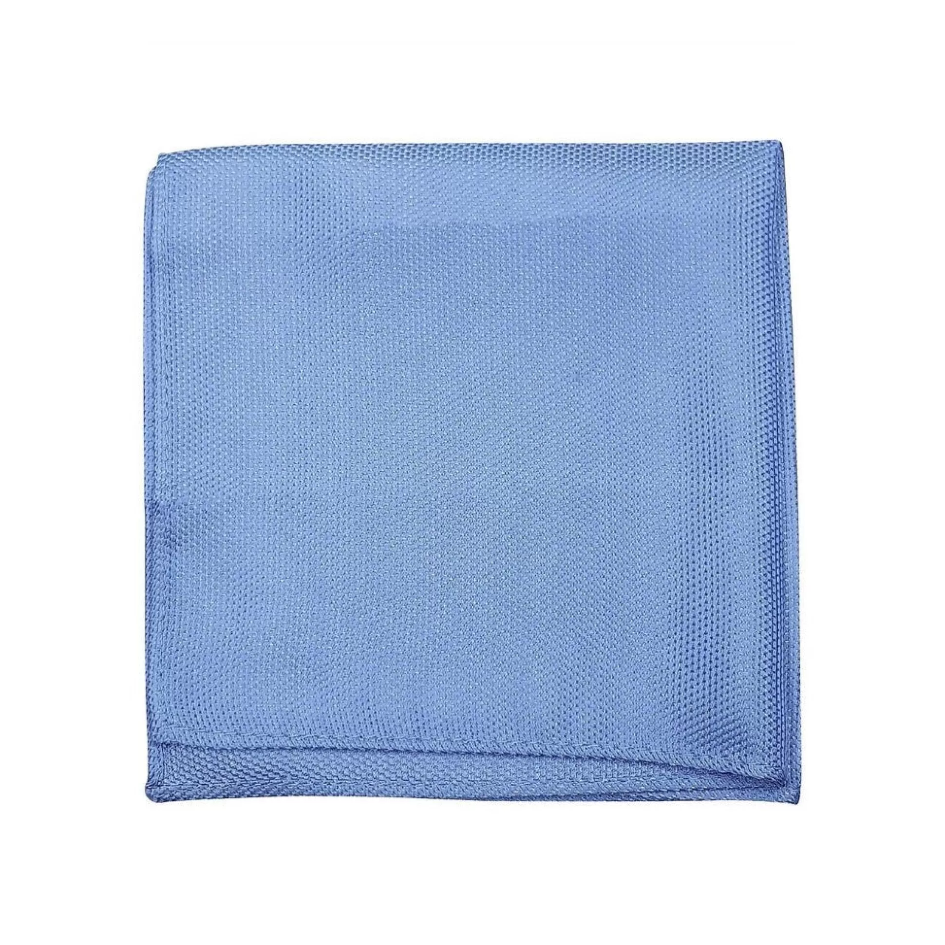 New Henry Bucks ABELARD Pocket Square Textured BLUE