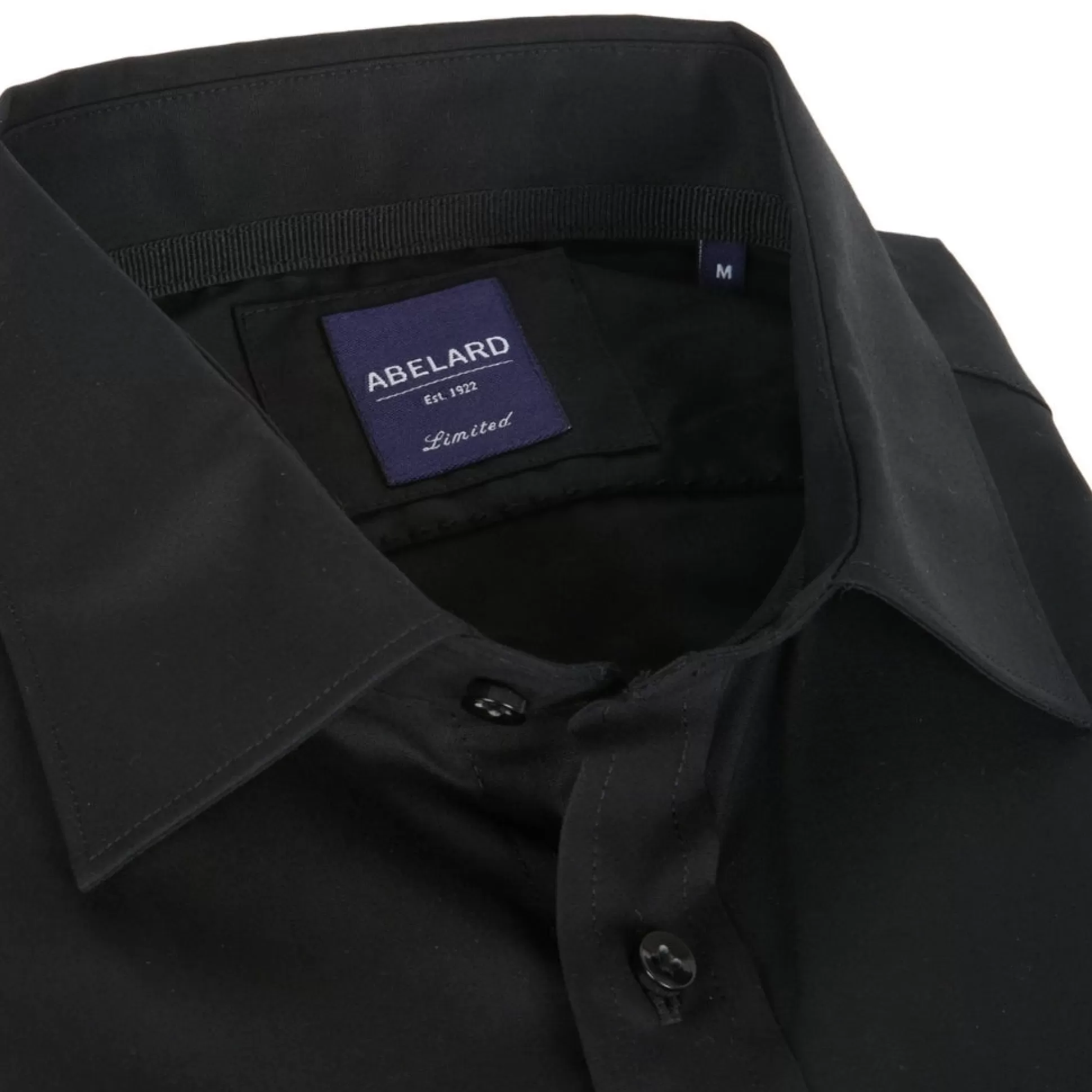 Shop Henry Bucks ABELARD Santo Stretch Poplin Men's Shirt BLACK BLACK SC-SLIM FIT