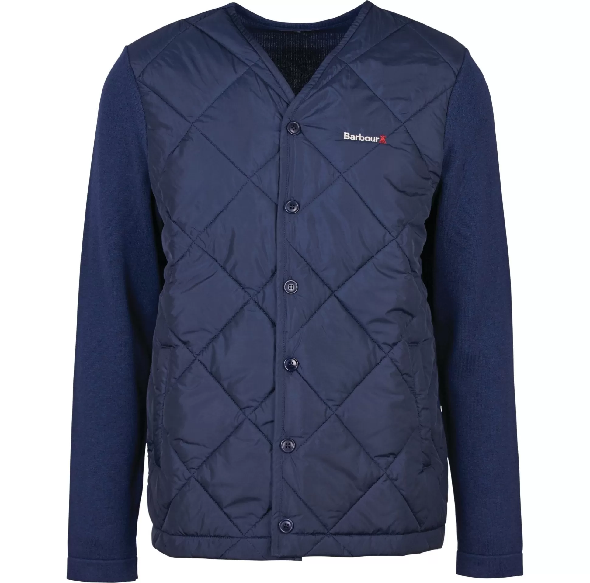 Cheap Henry Bucks BARBOUR Craghead Quilted Cardigan NAVY