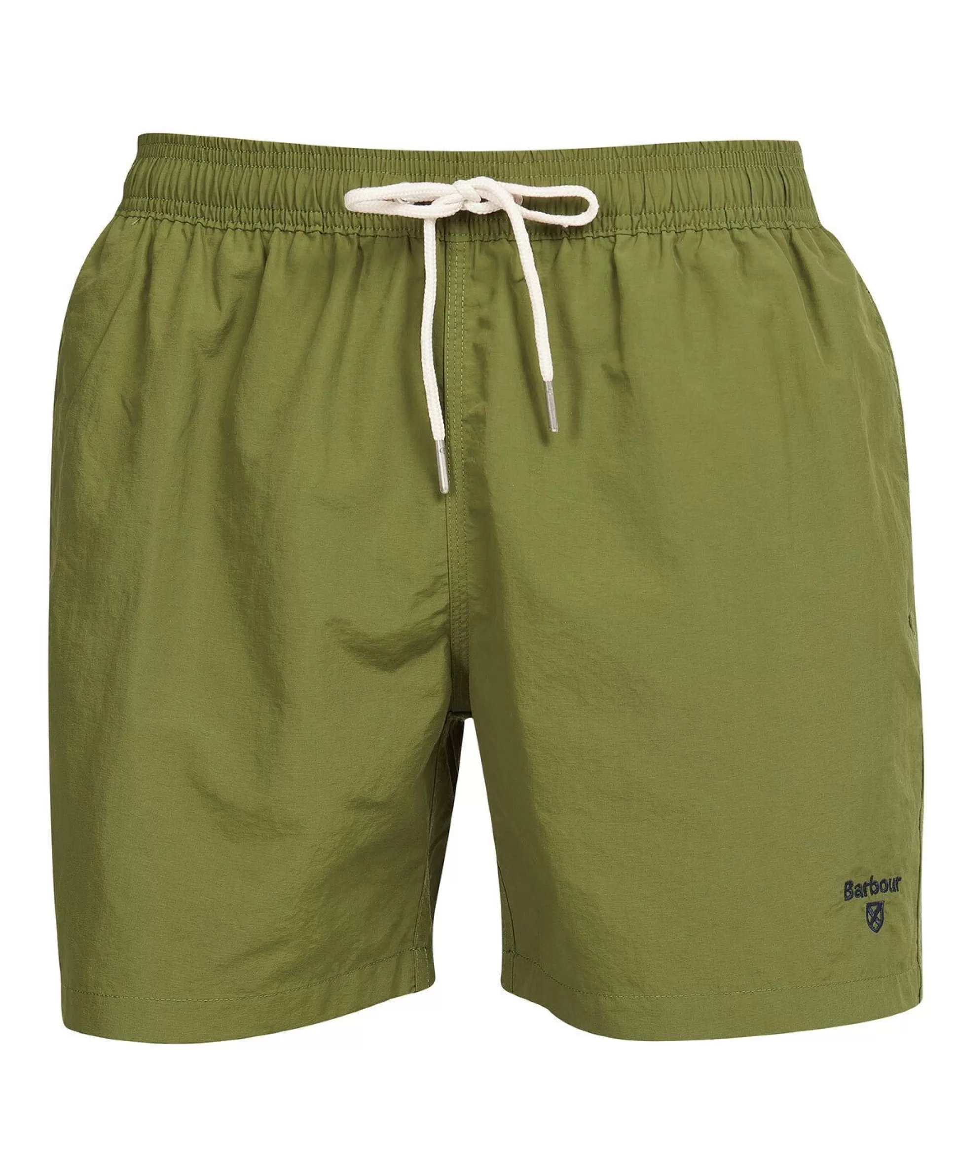 Clearance Henry Bucks BARBOUR Essential Logo Swim Shorts OLIVE