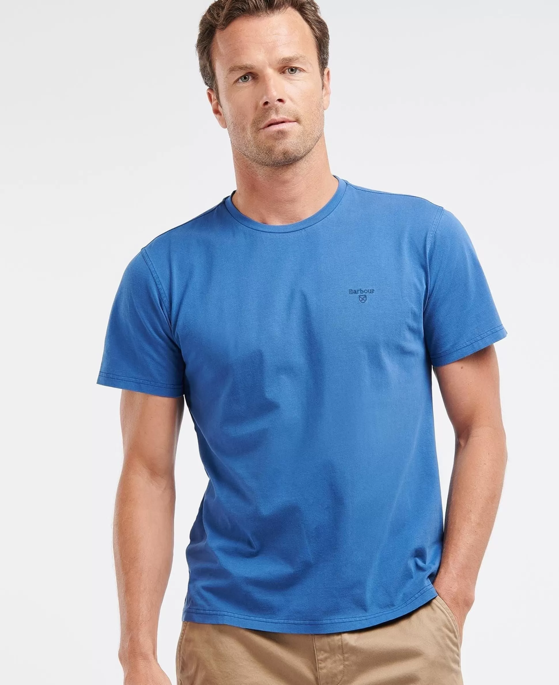 Clearance Henry Bucks BARBOUR Garment Dyed T-Shirt MARINE