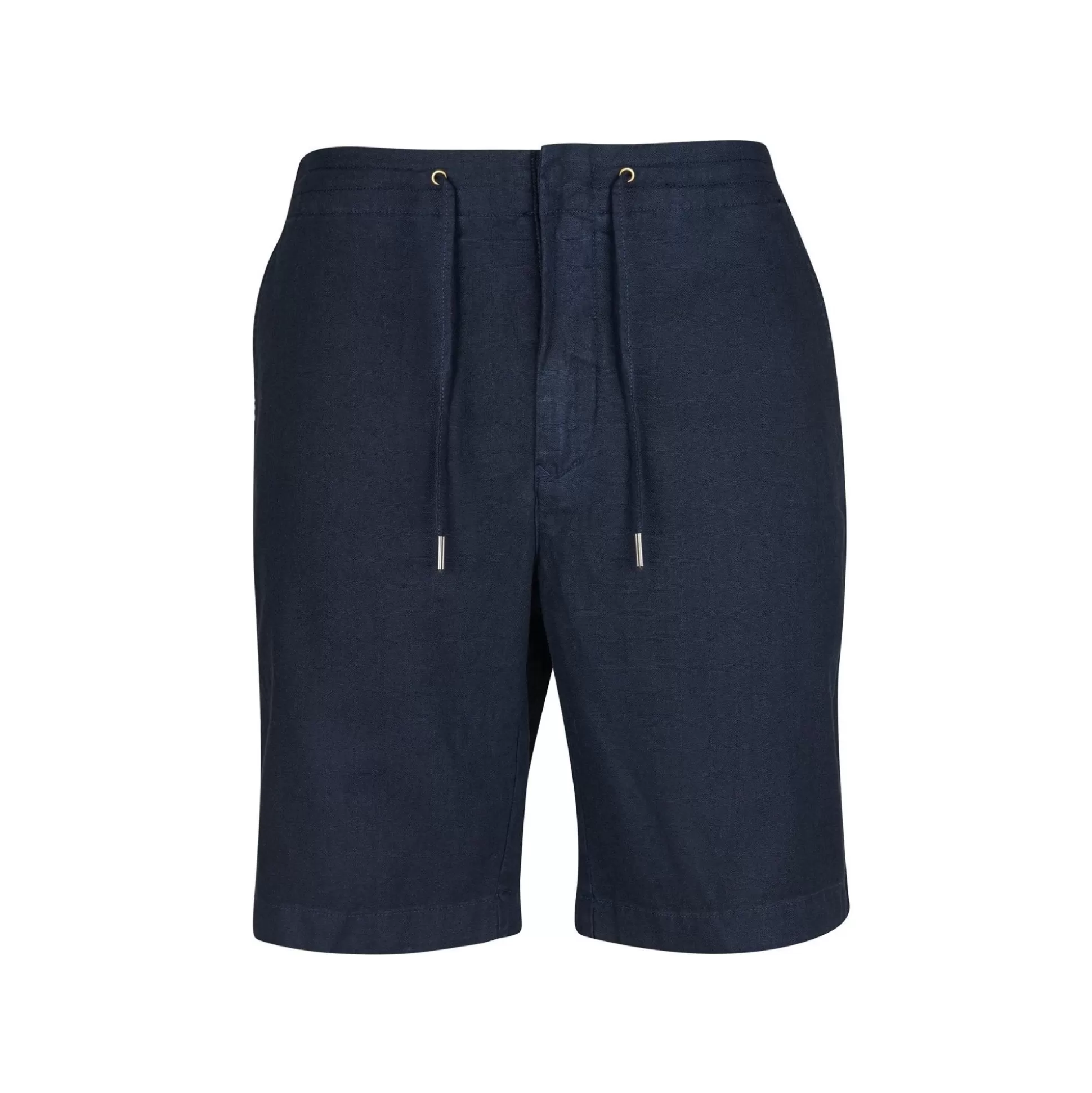 Shop Henry Bucks BARBOUR Linen Cotton Mix Shorts NAVY