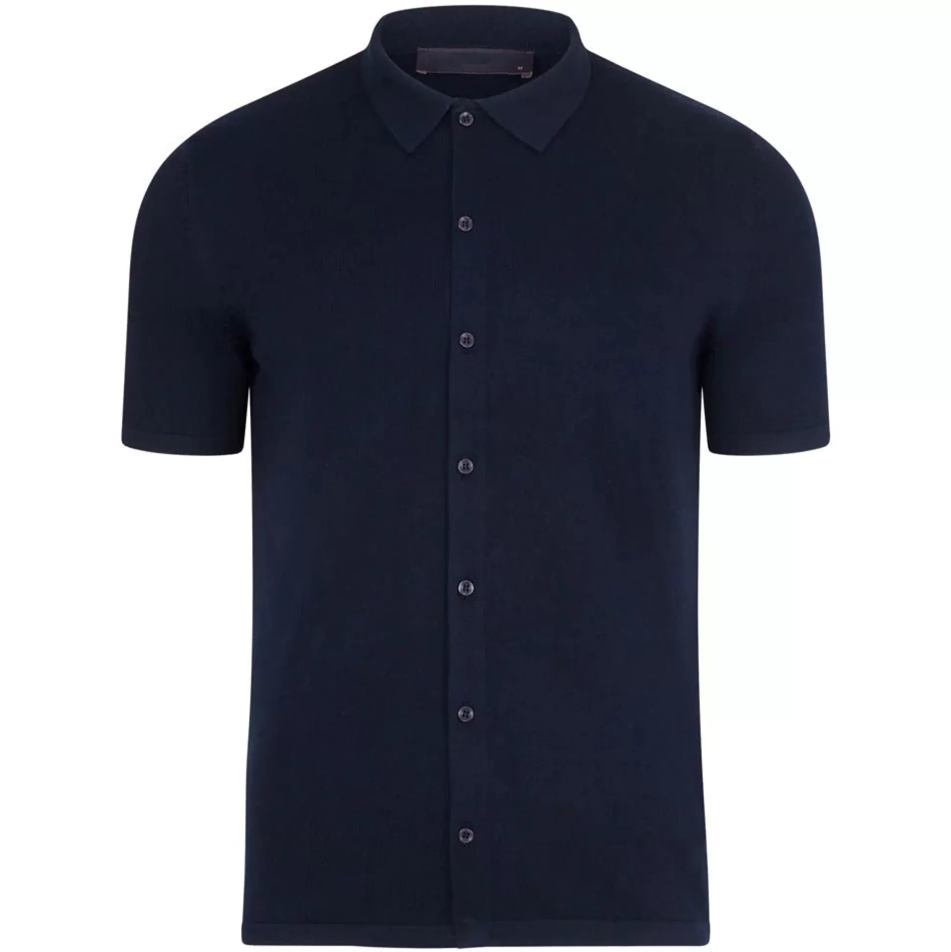 Discount Henry Bucks BEAUCAIRE Cotton Short Sleeve Shirt NAVY