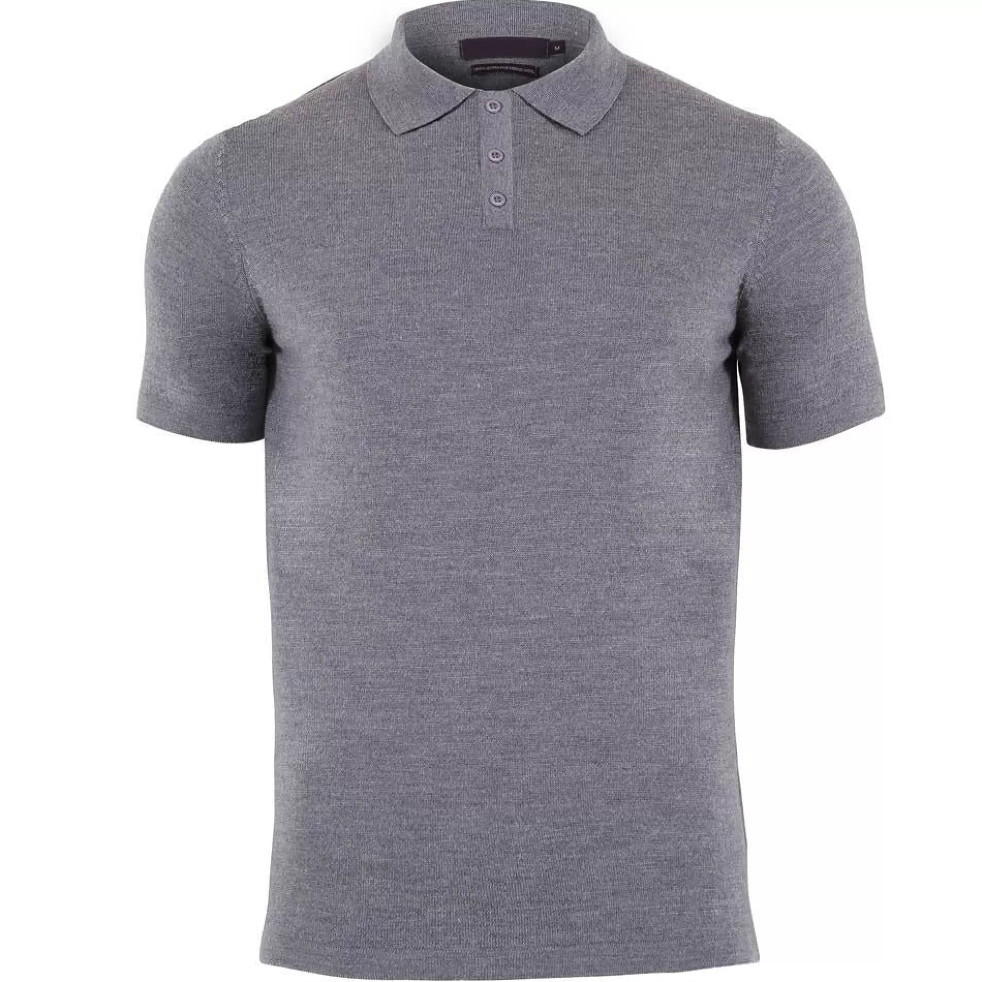 Flash Sale Henry Bucks BEAUCAIRE Extra Fine Merino Short Sleeve Polo MID GREY