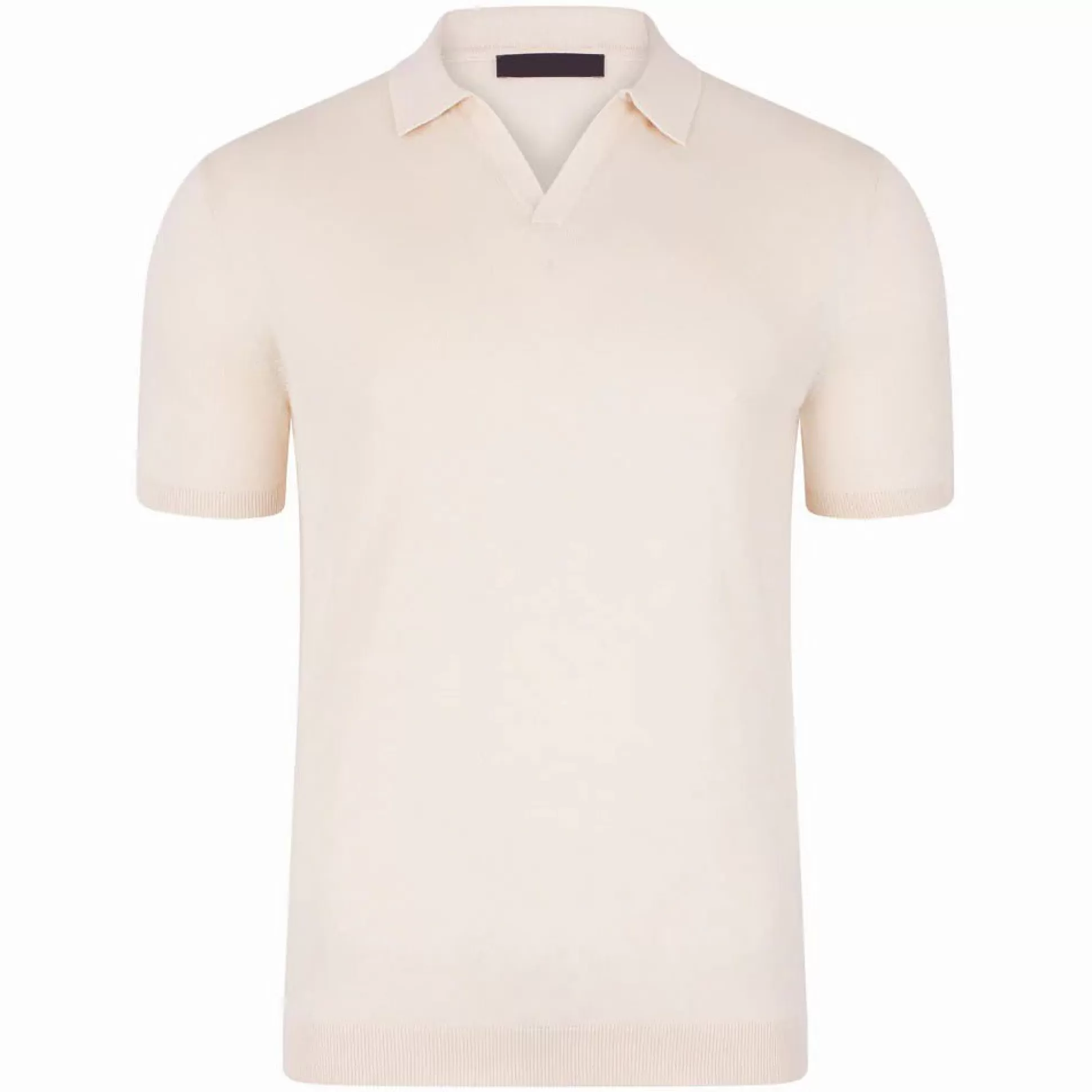 Discount Henry Bucks BEAUCAIRE Ultra Fine Cotton Buttonless Polo ECRU