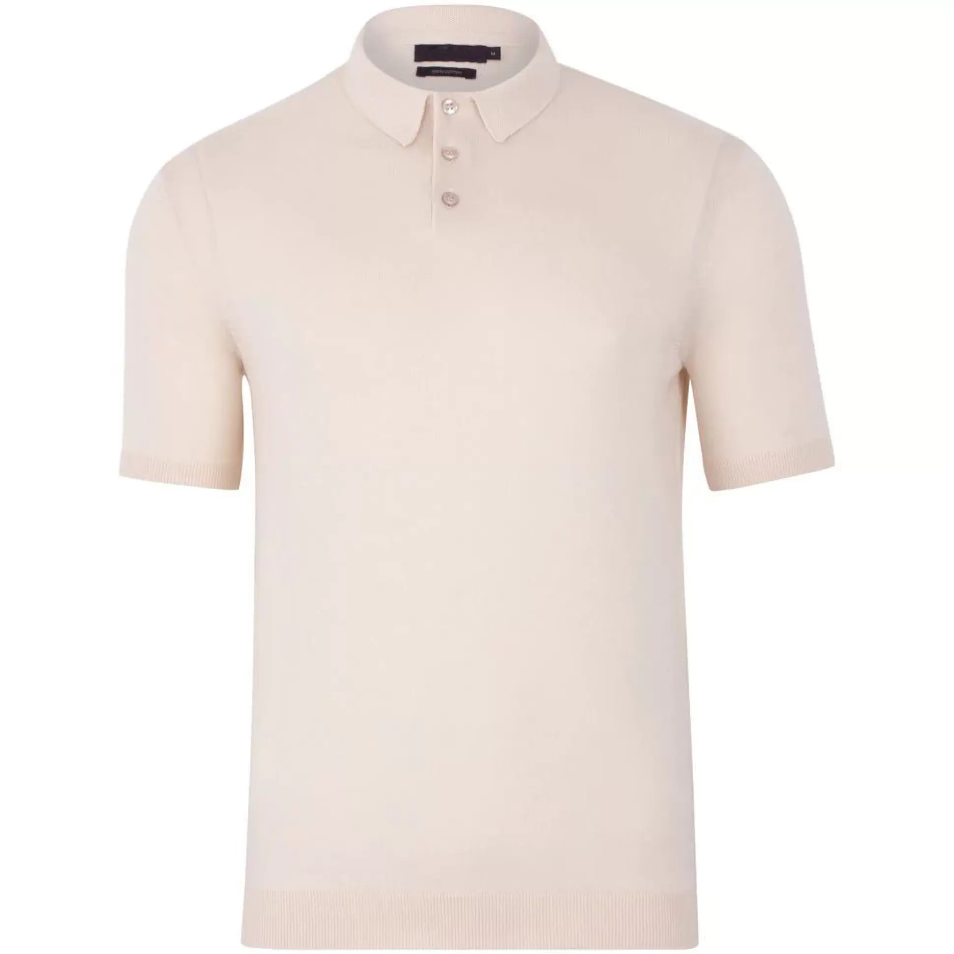 Clearance Henry Bucks BEAUCAIRE Ultra Fine Cotton Short Sleeve Polo ECRU