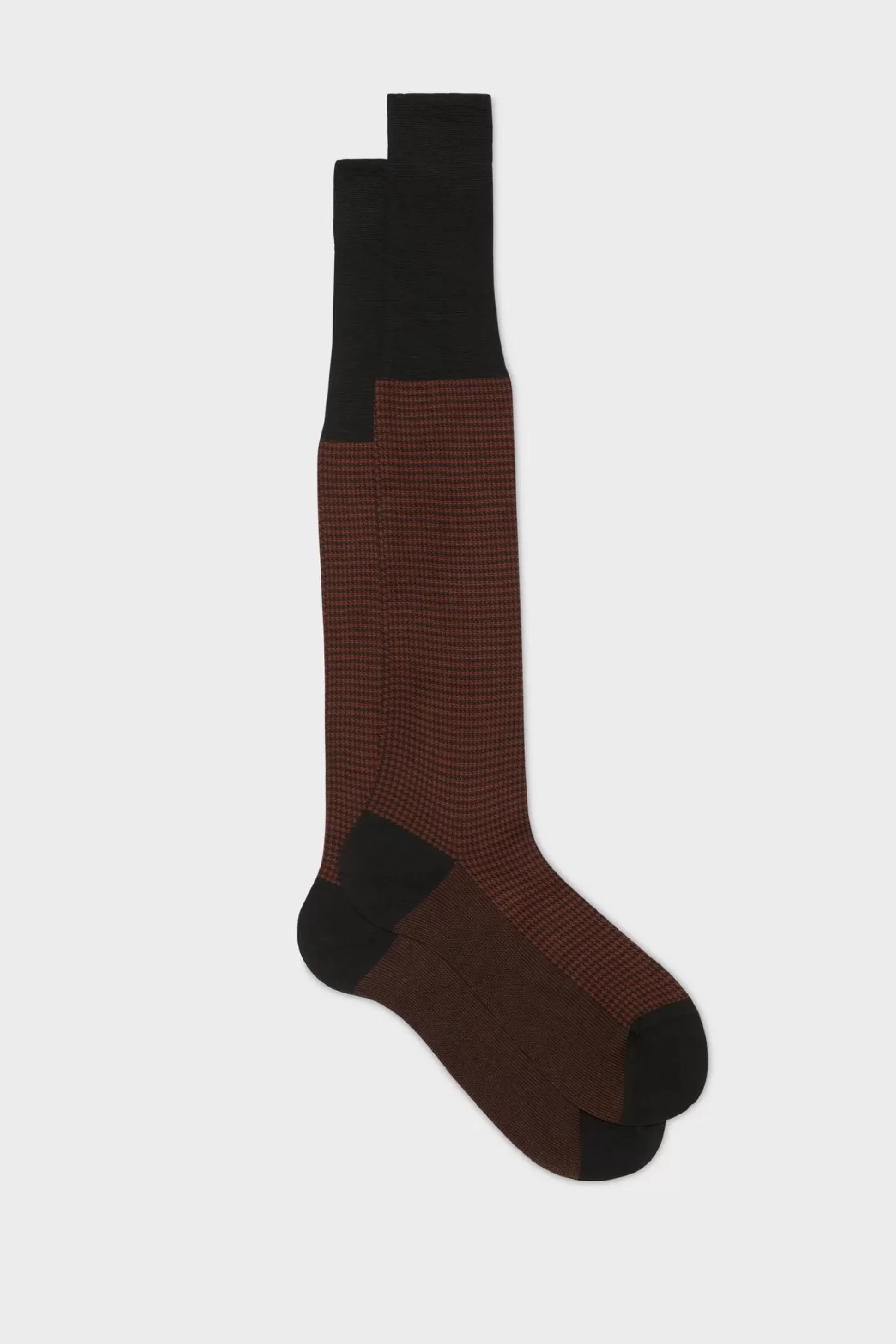 New Henry Bucks BRESCIANI Jacquard Cotton Socks BROWN/BLUE