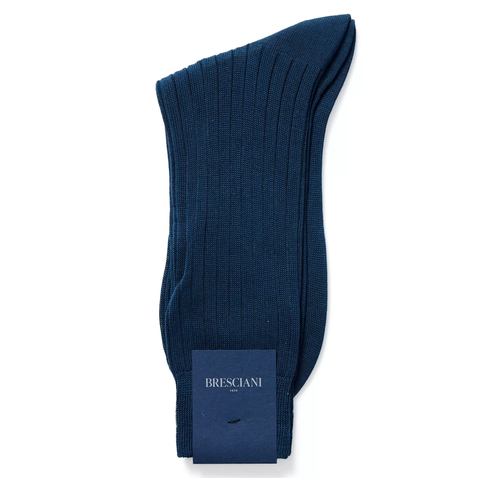 Best Henry Bucks BRESCIANI Ribbed Cotton Socks TEAL