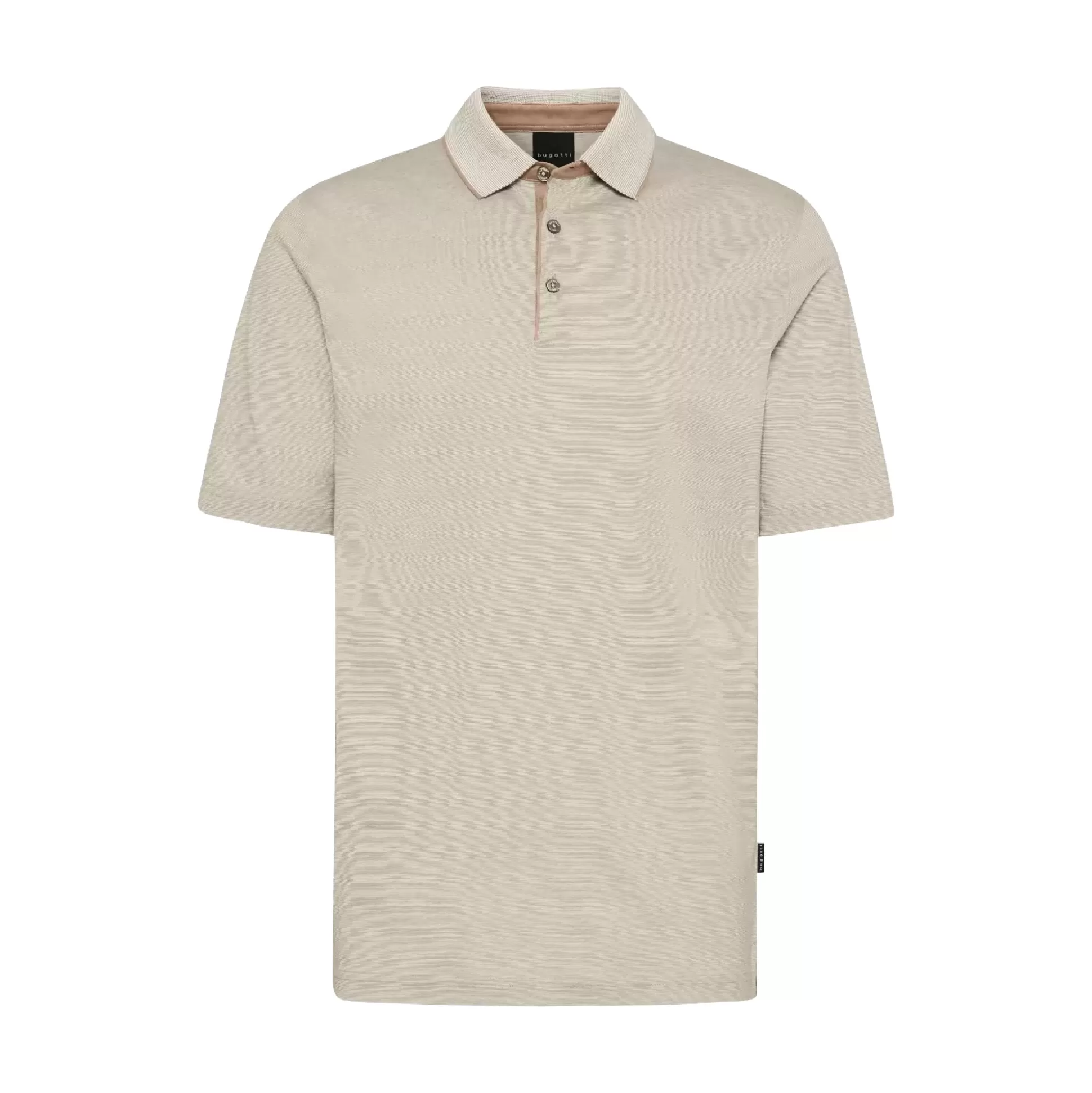 Best Henry Bucks BUGATTI Buttoned Short Sleeve Polo CREAM