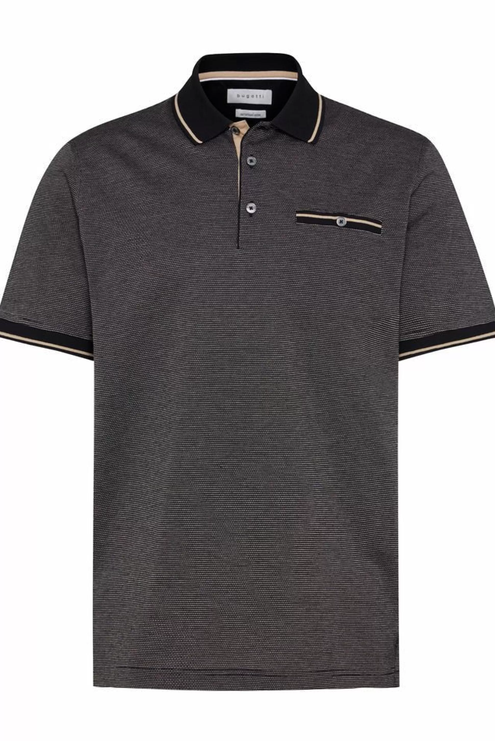 Shop Henry Bucks BUGATTI Knit Fabric Polo BROWN GREY