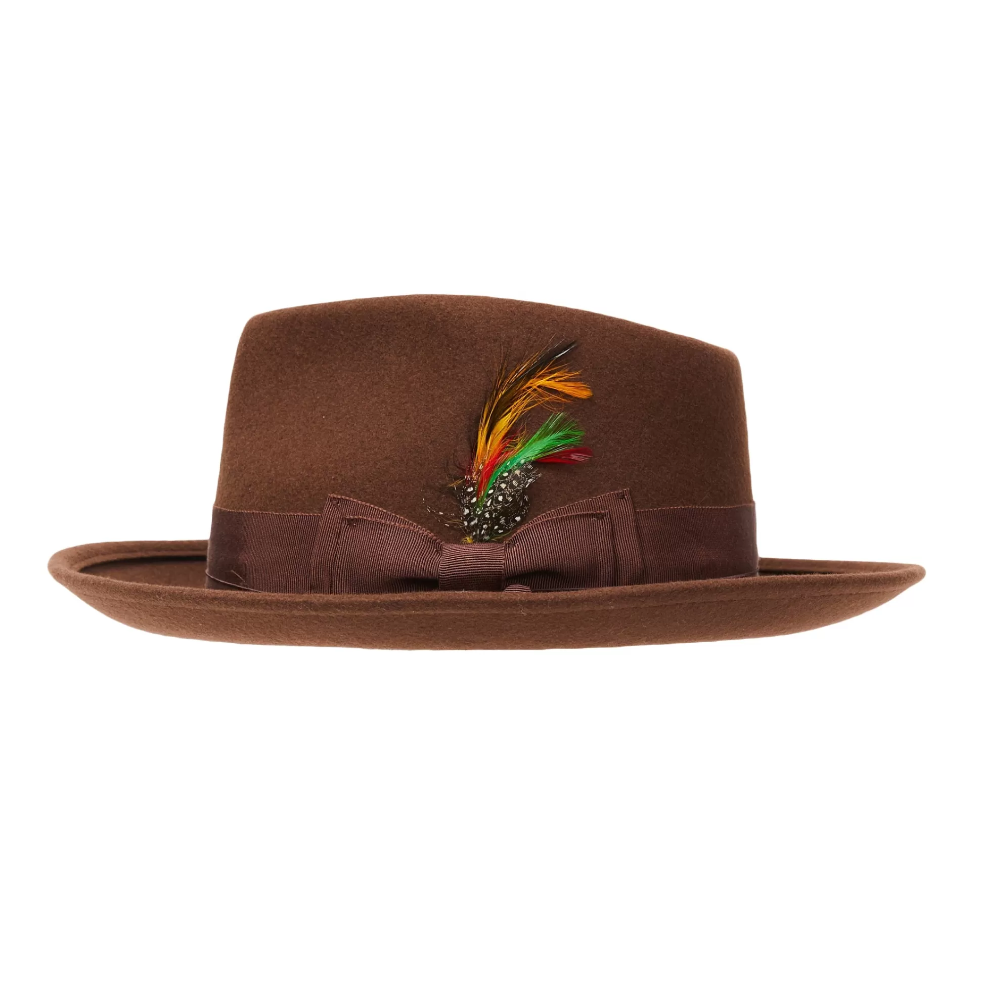 Discount Henry Bucks CITY HATTERS Theo Squatter Fedora BROWN