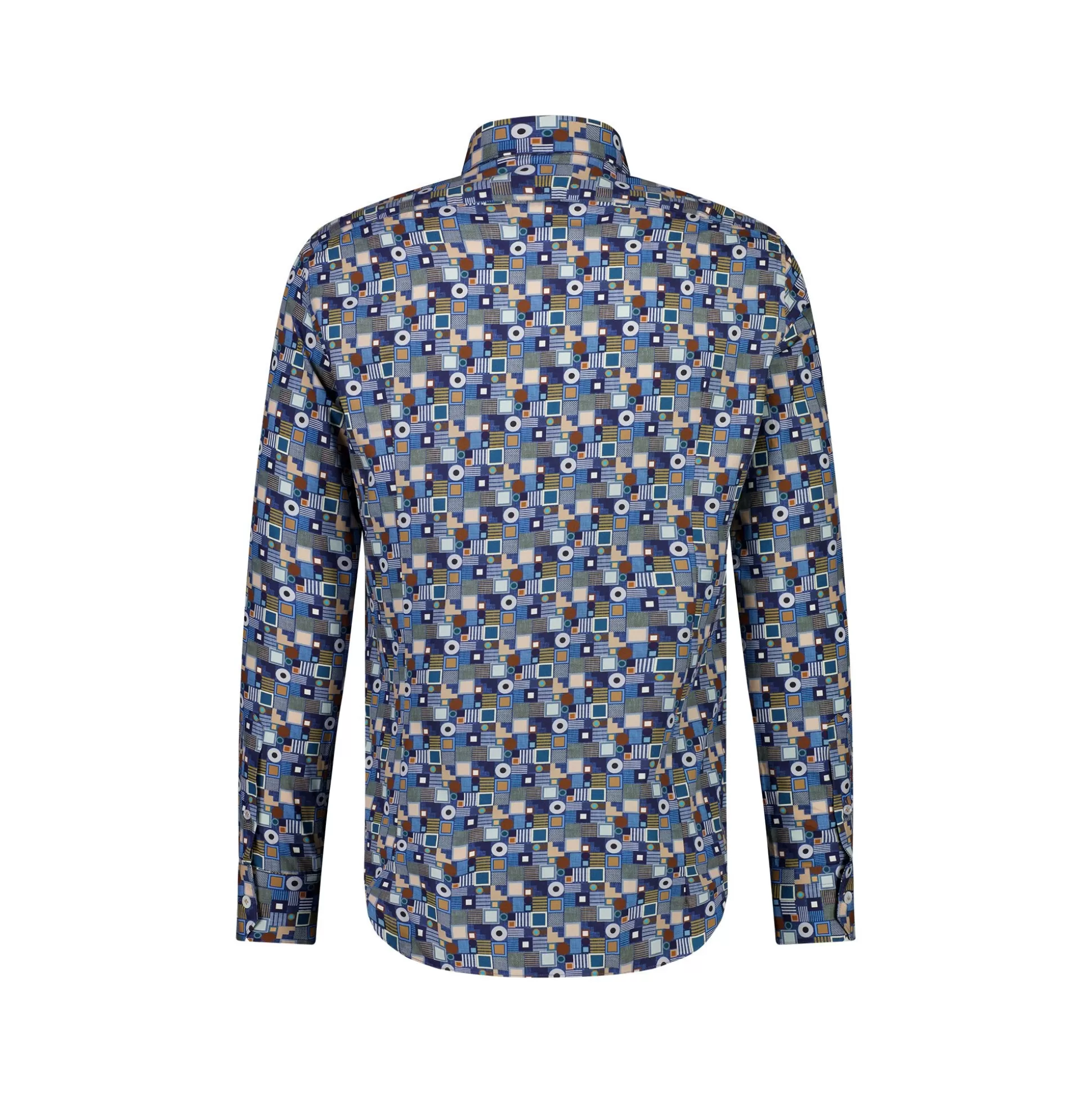 Discount Henry Bucks Cordone Flowerwear Style Shirt In BLUE PRINT MEDIUM BLUE/NAVY/LIGHTBLUE