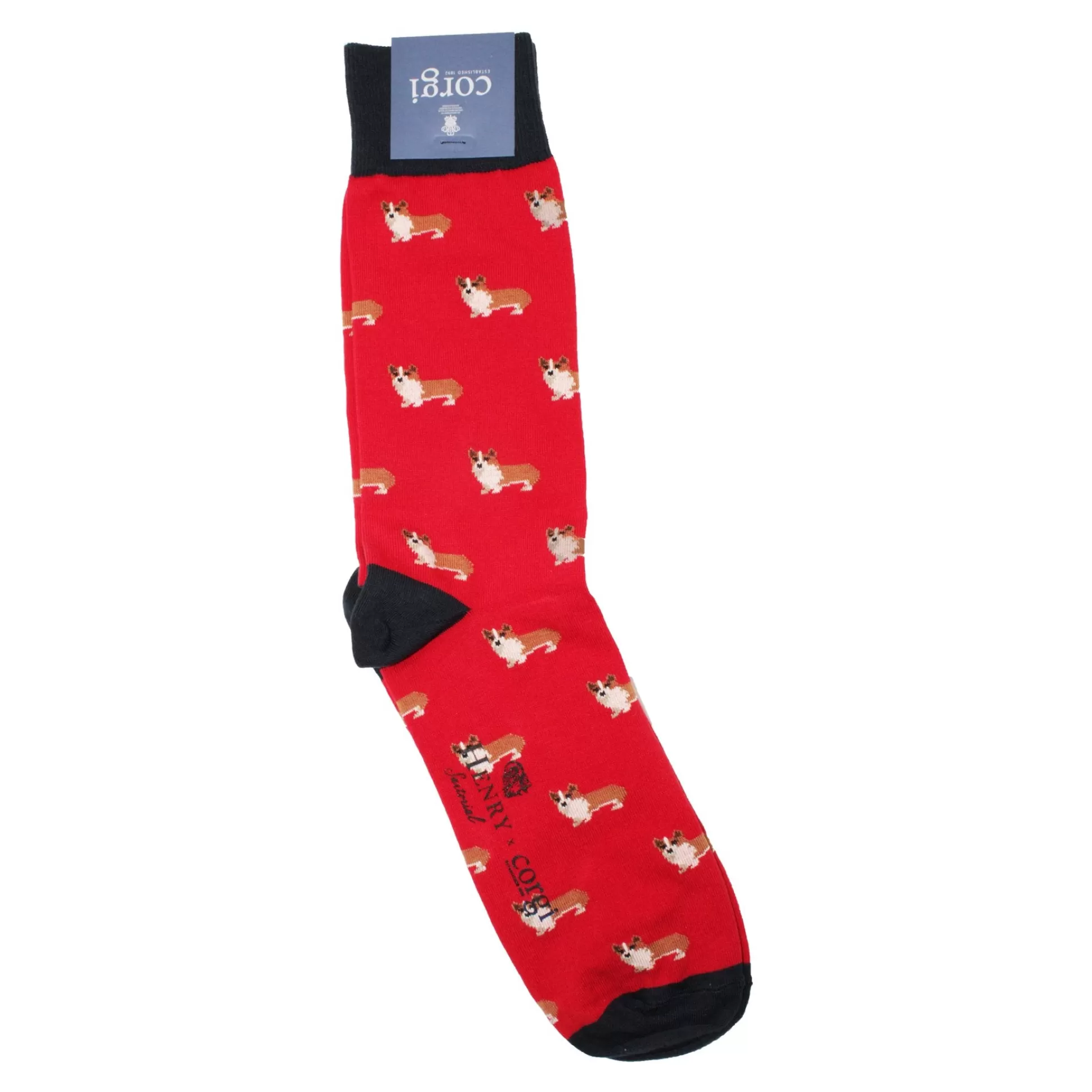 Flash Sale Henry Bucks CORGI Best Of British Sock RED