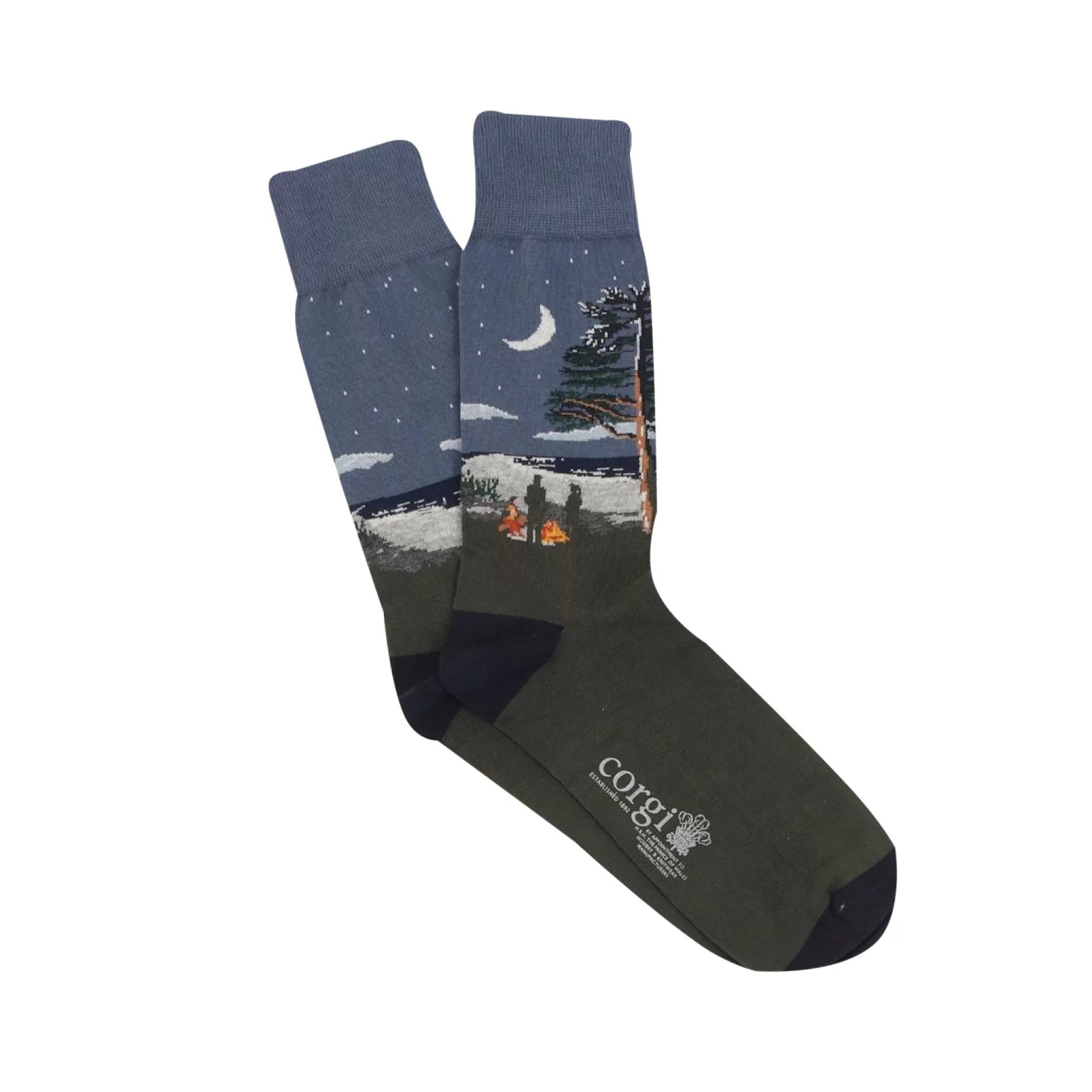 Online Henry Bucks CORGI Campfire Socks BLUE/GREY/MULTI