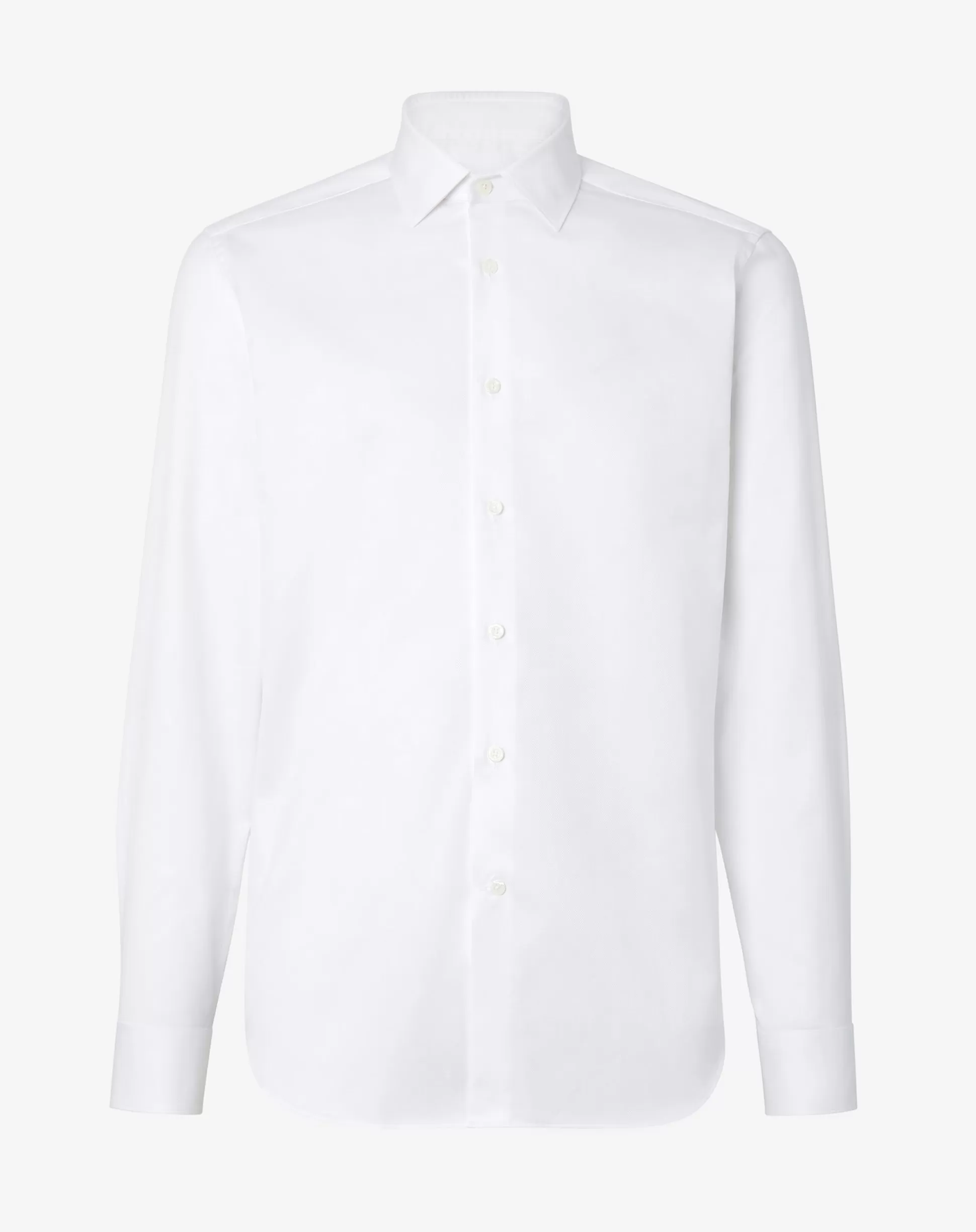 Store Henry Bucks CORNELIANI Cotton Fine Twill Shirt WHITE