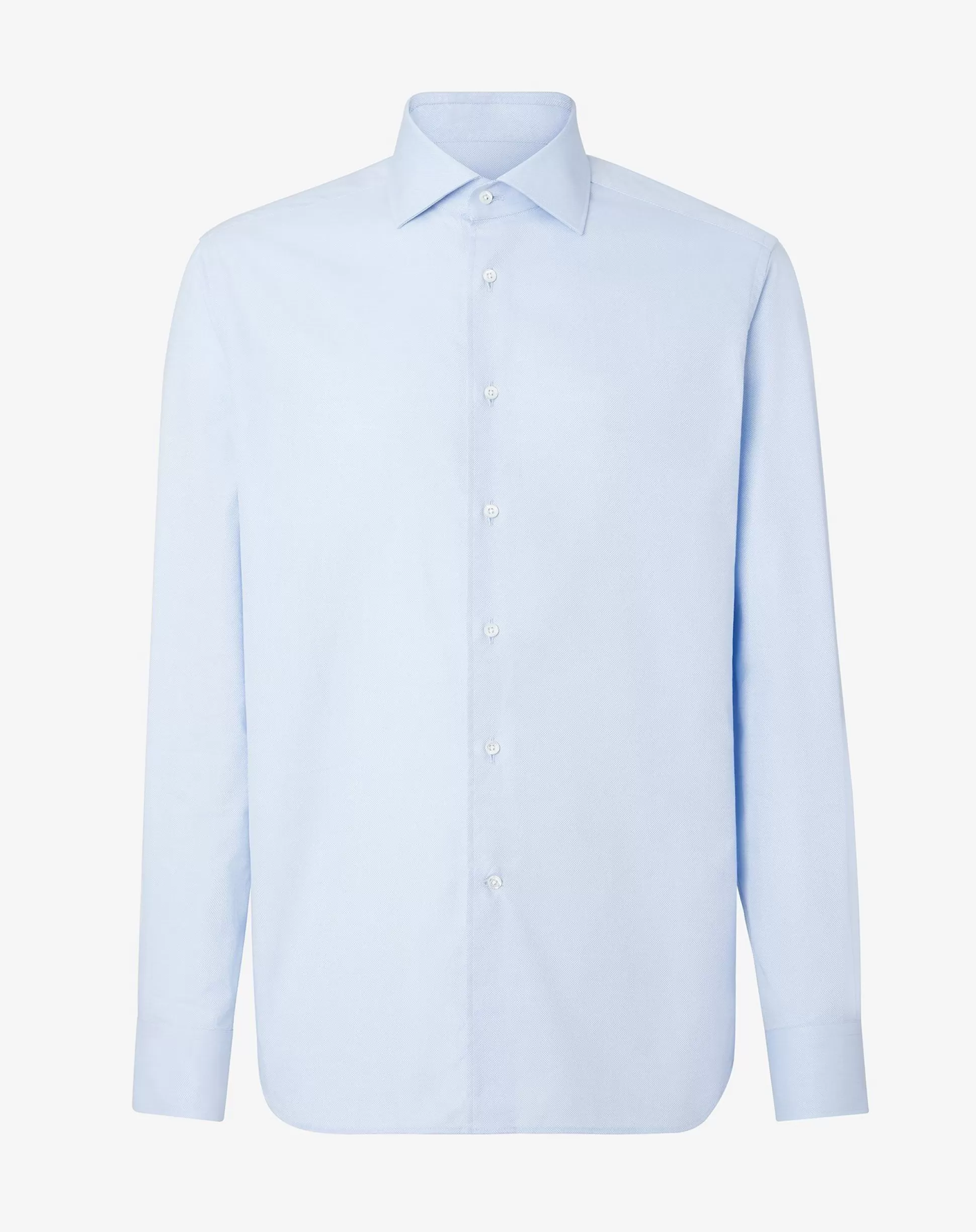 Flash Sale Henry Bucks CORNELIANI Cotton Oxford Long Sleeve Shirt SKY BLUE