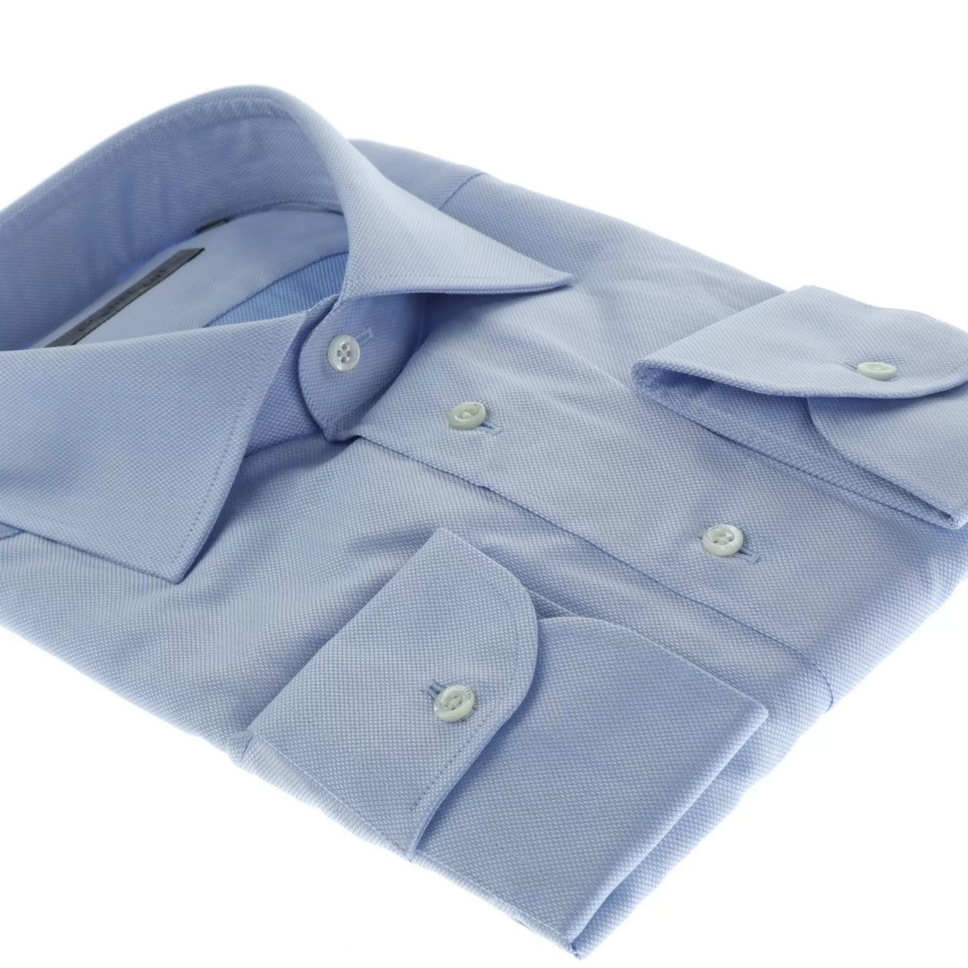 Discount Henry Bucks CORNELIANI Dobby Business Shirt Single Cuff Tailored Fit SKY BLUE SKY BLUE SC-TAILORED FIT