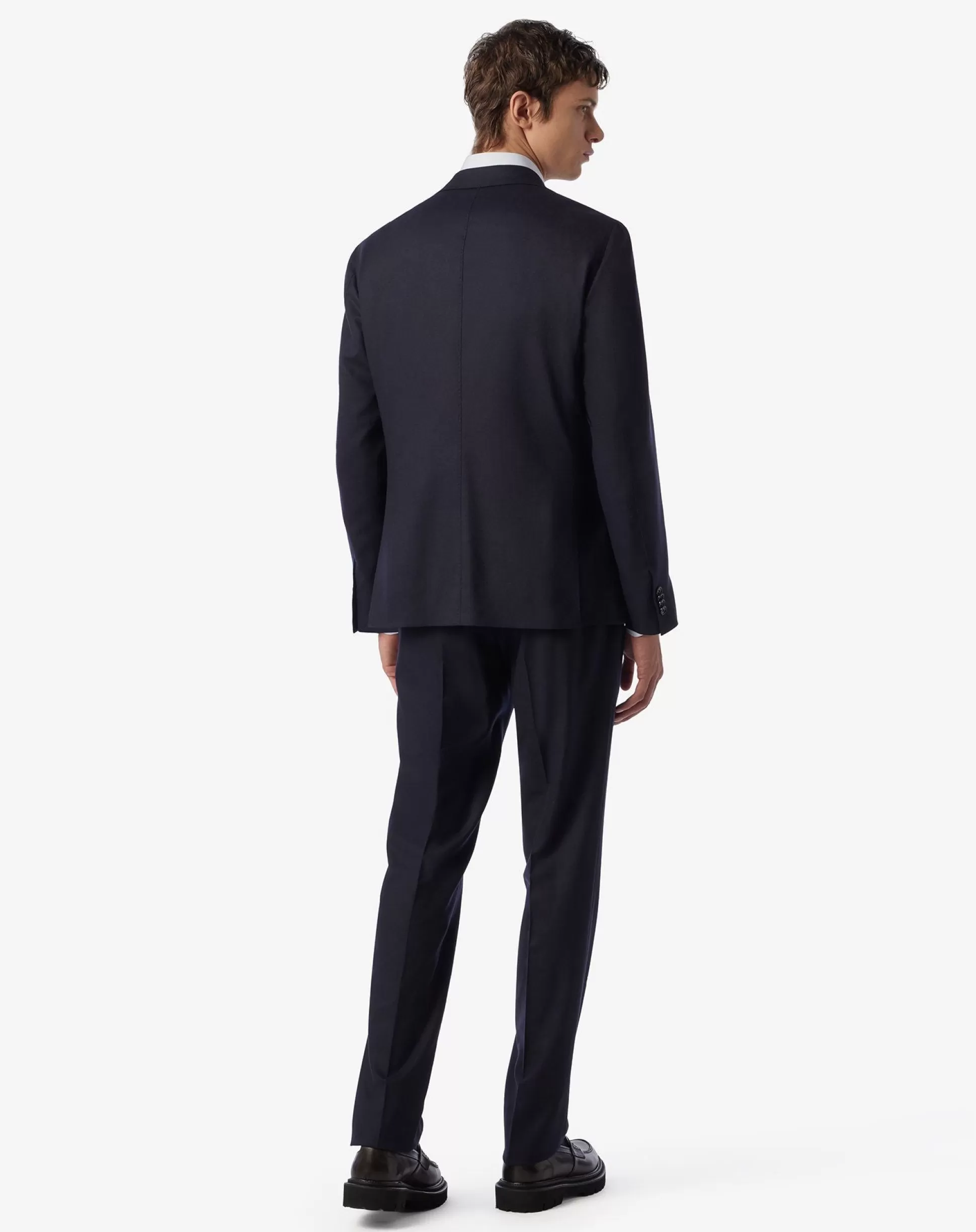 Store Henry Bucks CORNELIANI Micro Stripe Leader Suit NAVY