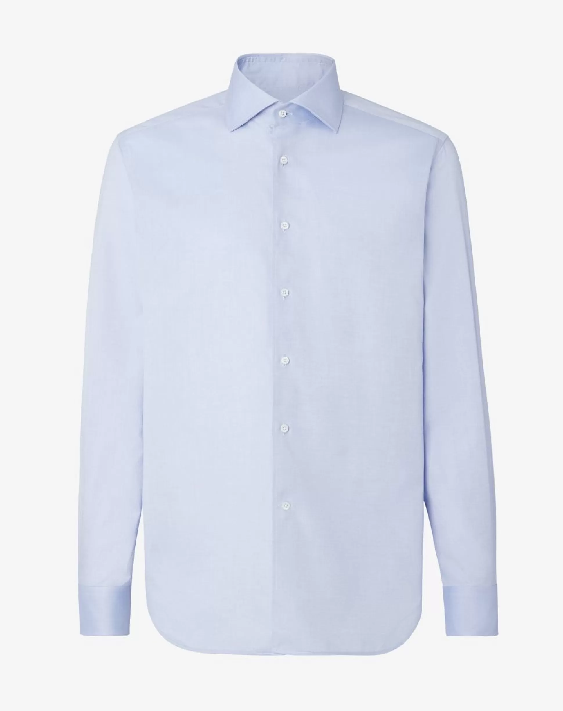 Shop Henry Bucks Corneliani Oxford Shirt In BLUE/SKY