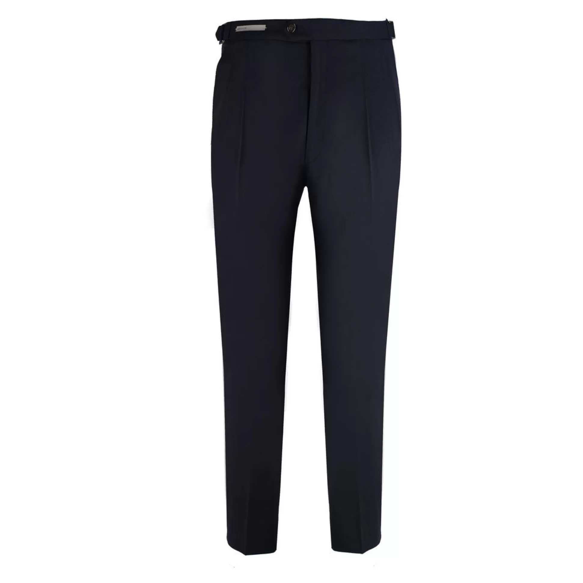 Clearance Henry Bucks CORNELIANI Pleat Side Adjustable Trousers NAVY