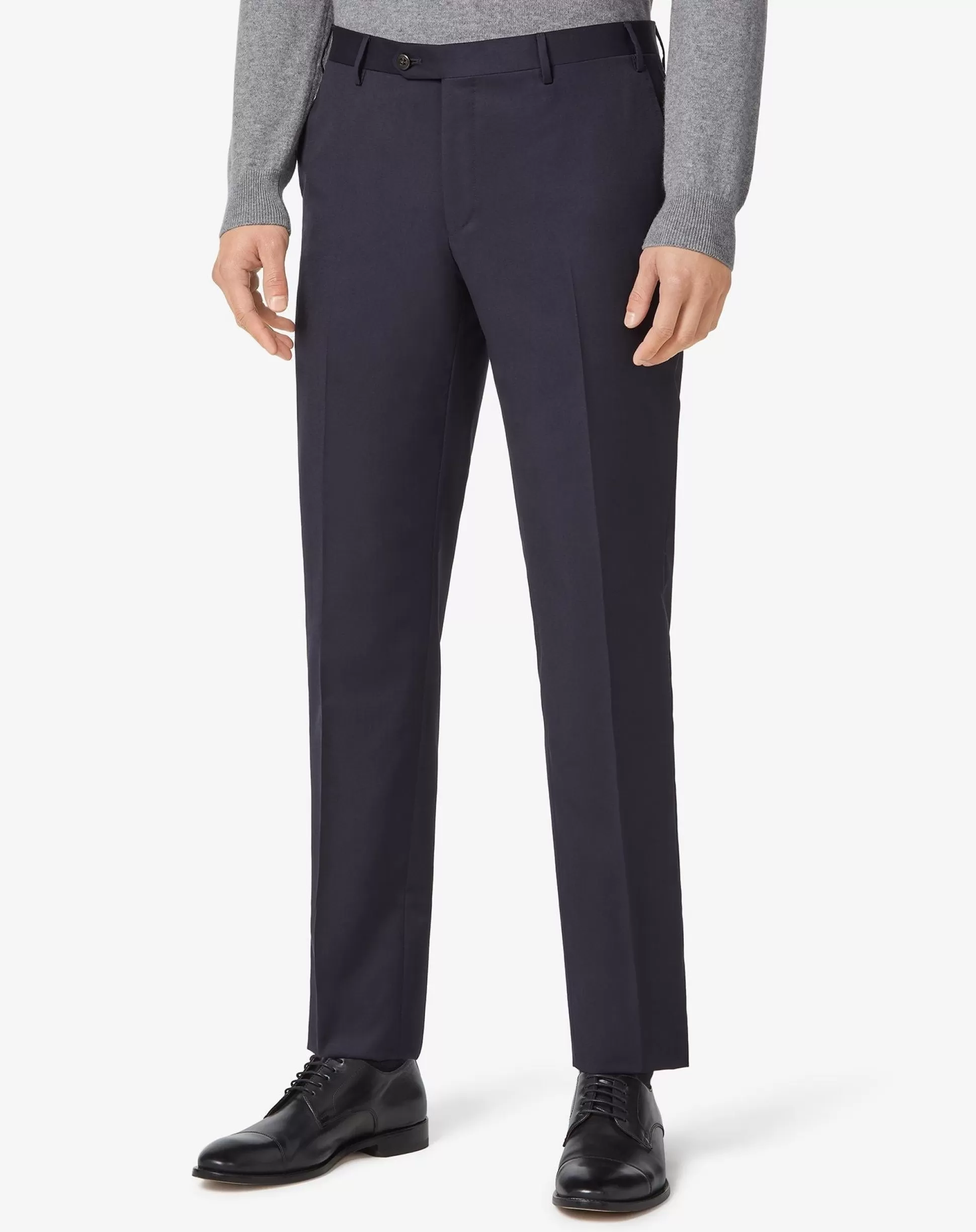 Fashion Henry Bucks CORNELIANI Regular Fit Trousers NAVY REG