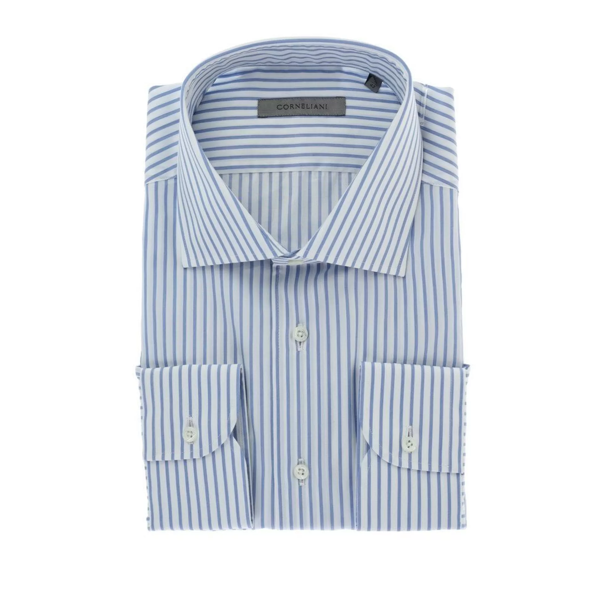 Discount Henry Bucks CORNELIANI Stripe Tailored Fit Single Cuff Business Shirt WHITE WHITE SC-TAILORED FIT