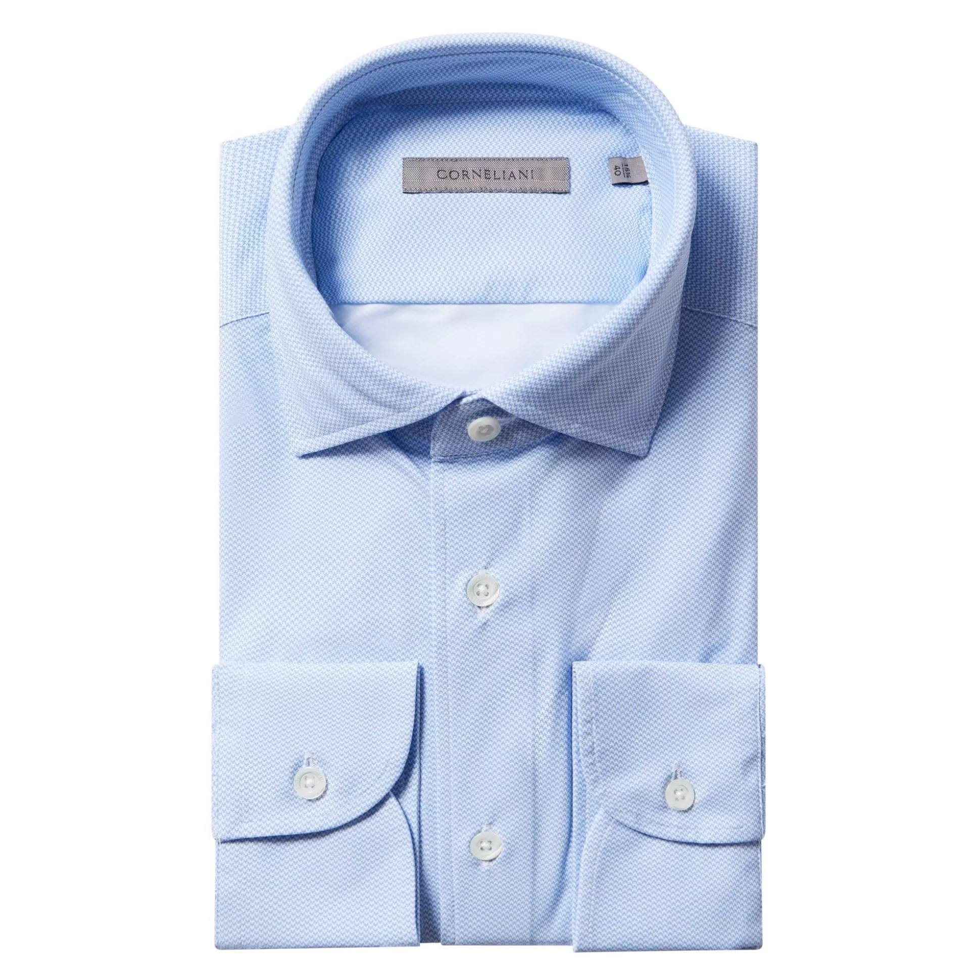 Cheap Henry Bucks CORNELIANI Textured Shirt Single Cuff Contemporary Fit BLUE/WHITE BLUE/WHITE SC-CONTEMPORARY FIT