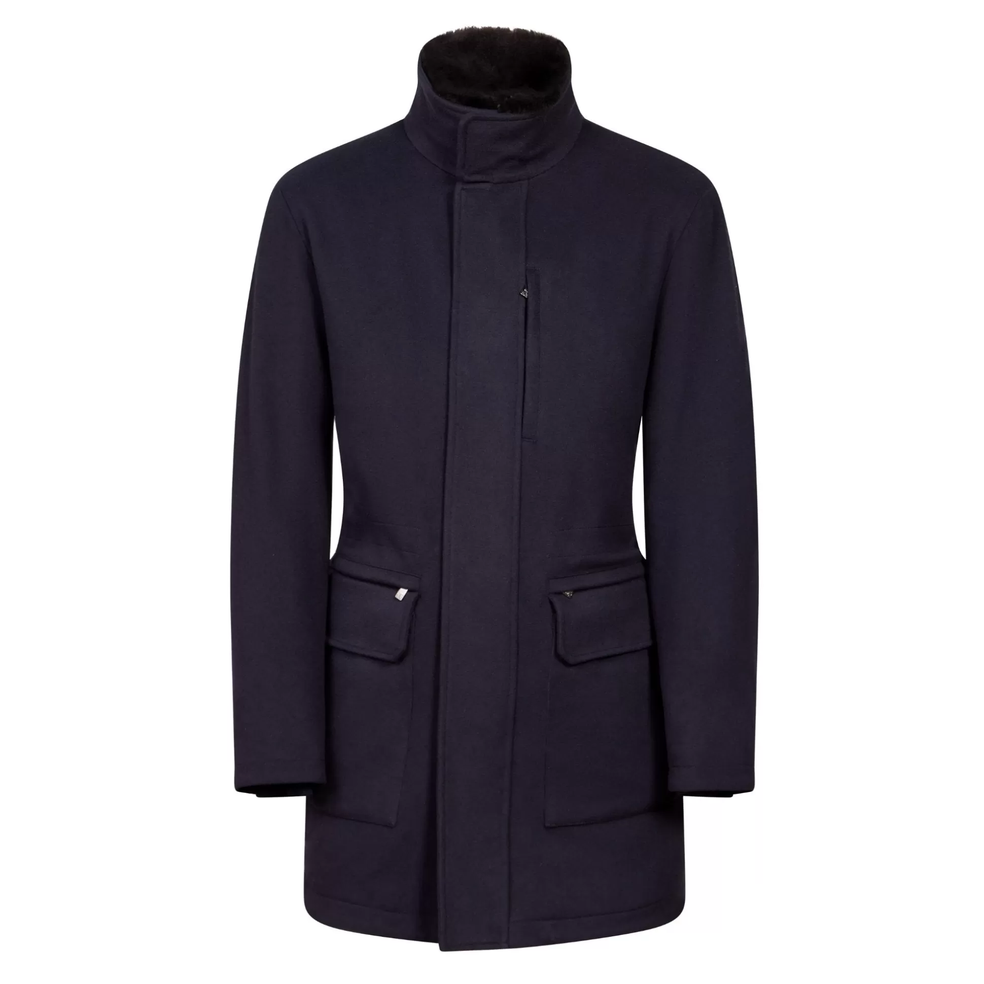 Fashion Henry Bucks CORNELIANI Wool Caban Coat NAVY REG