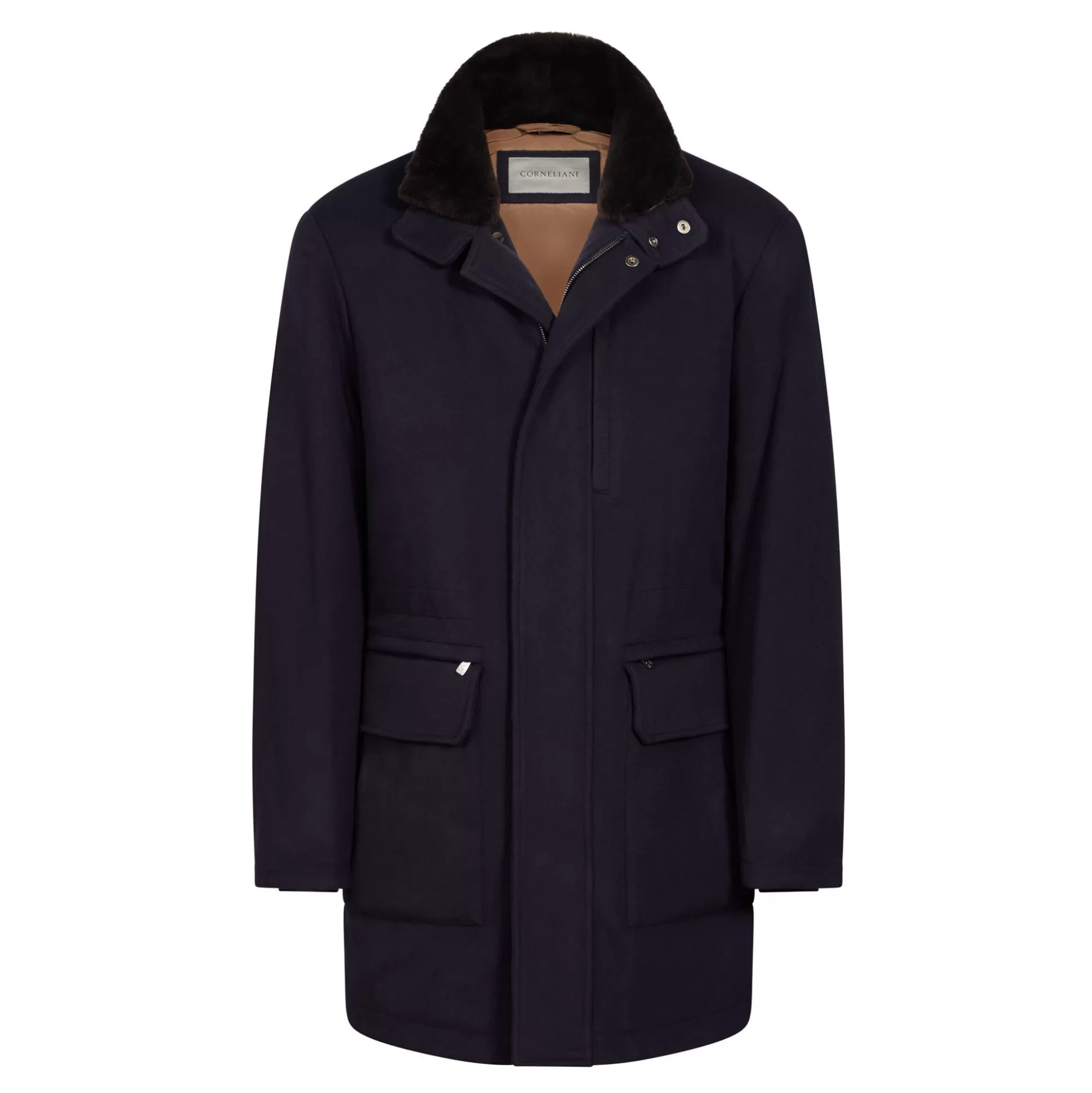 Outlet Henry Bucks CORNELIANI Wool Caban Coat NAVY REG