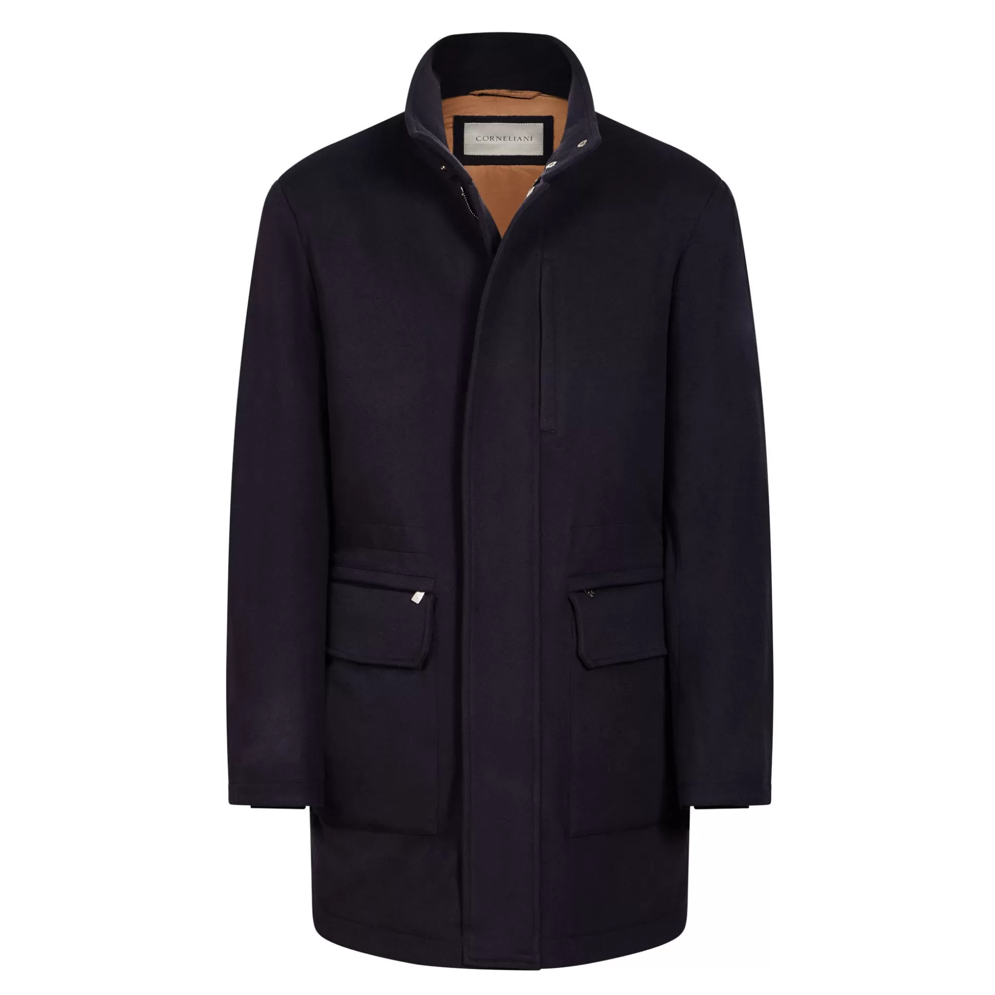 Outlet Henry Bucks CORNELIANI Wool Caban Coat NAVY REG