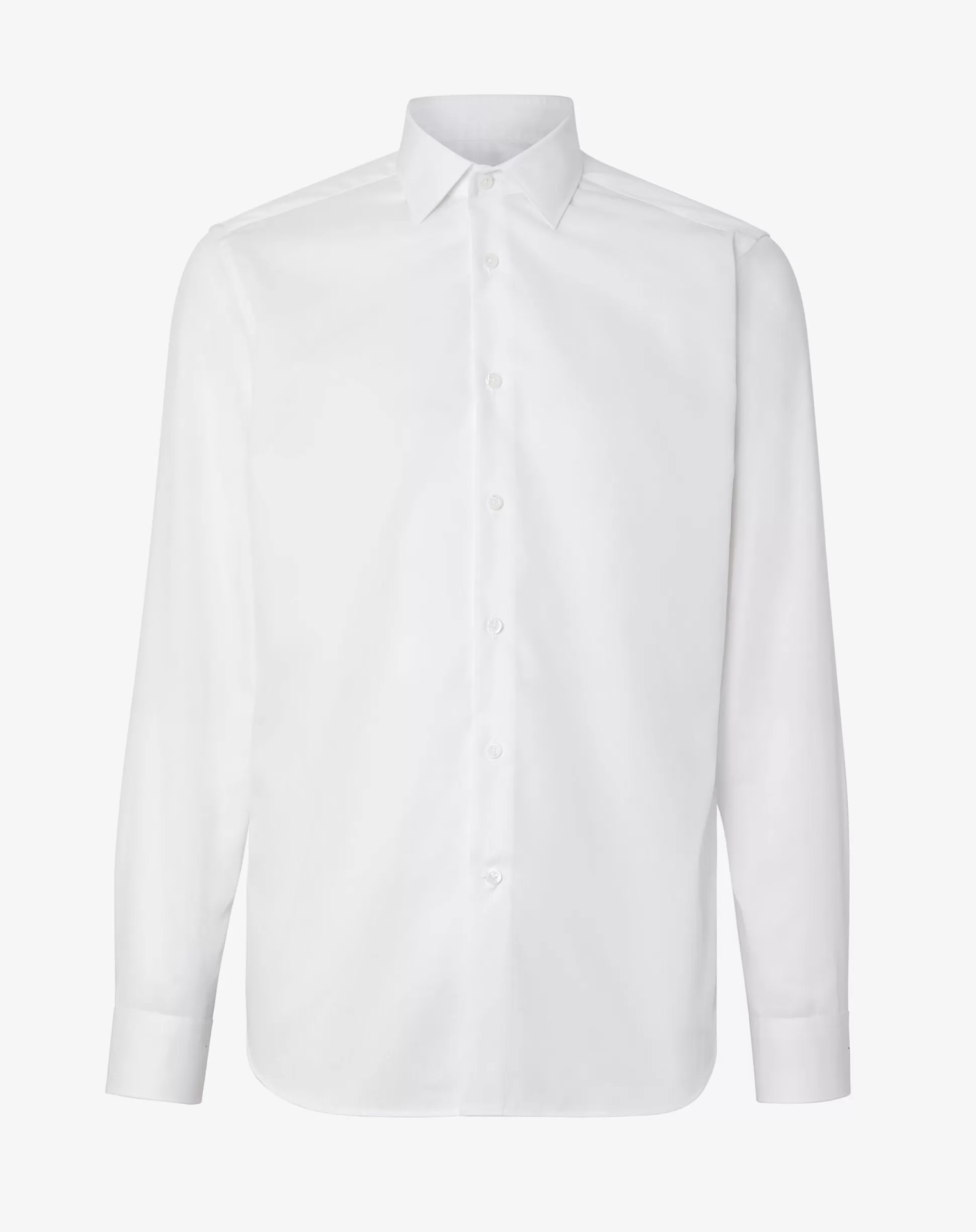 Best Sale Henry Bucks CORNELIANI Wrinkle Free Twill Shirt WHITE