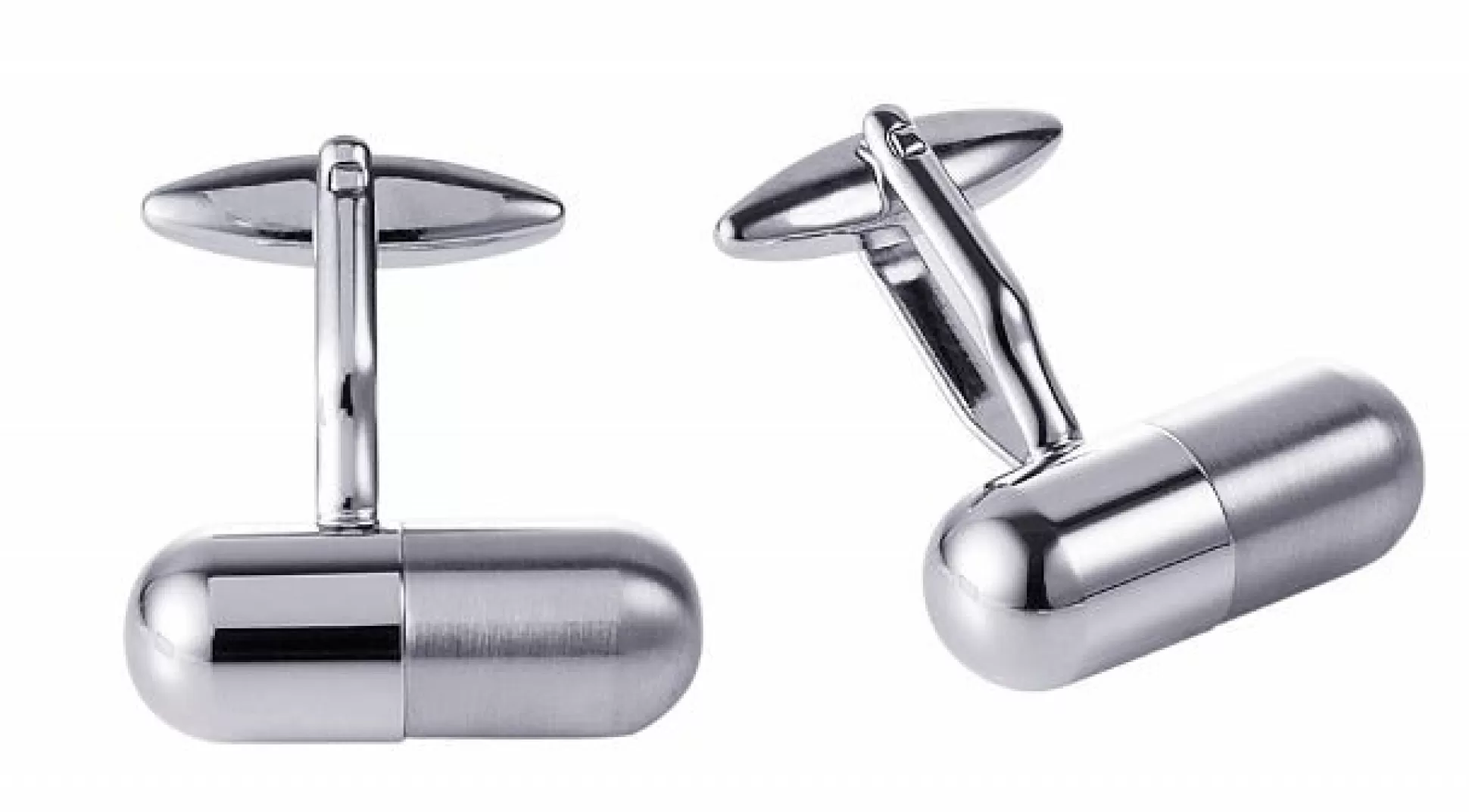 Sale Henry Bucks Cudworth Brushed Rhodium Pill Cufflinks -