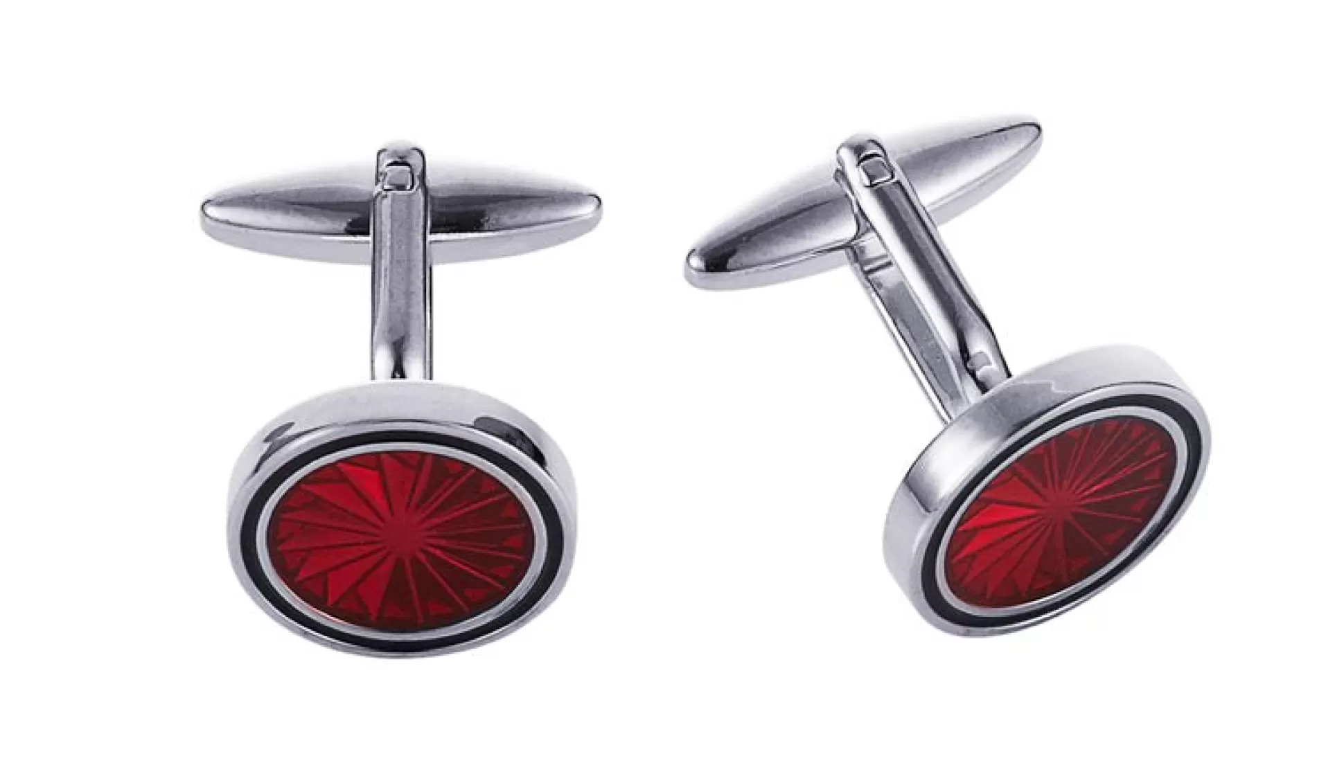 Best Henry Bucks Cudworth Red Resin Round Cufflinks -