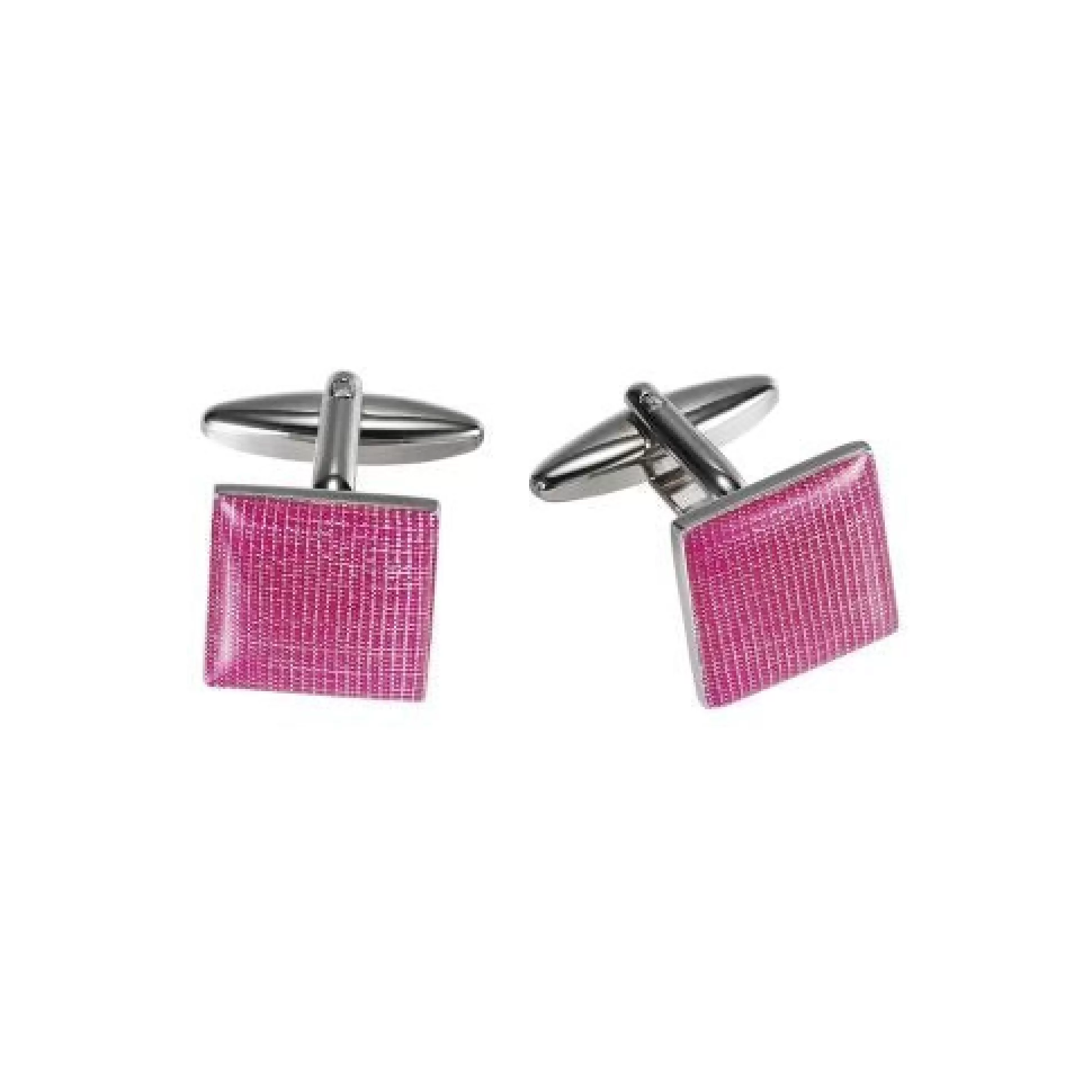 Shop Henry Bucks CUDWORTH Rhodium Plated Cufflinks PINK -