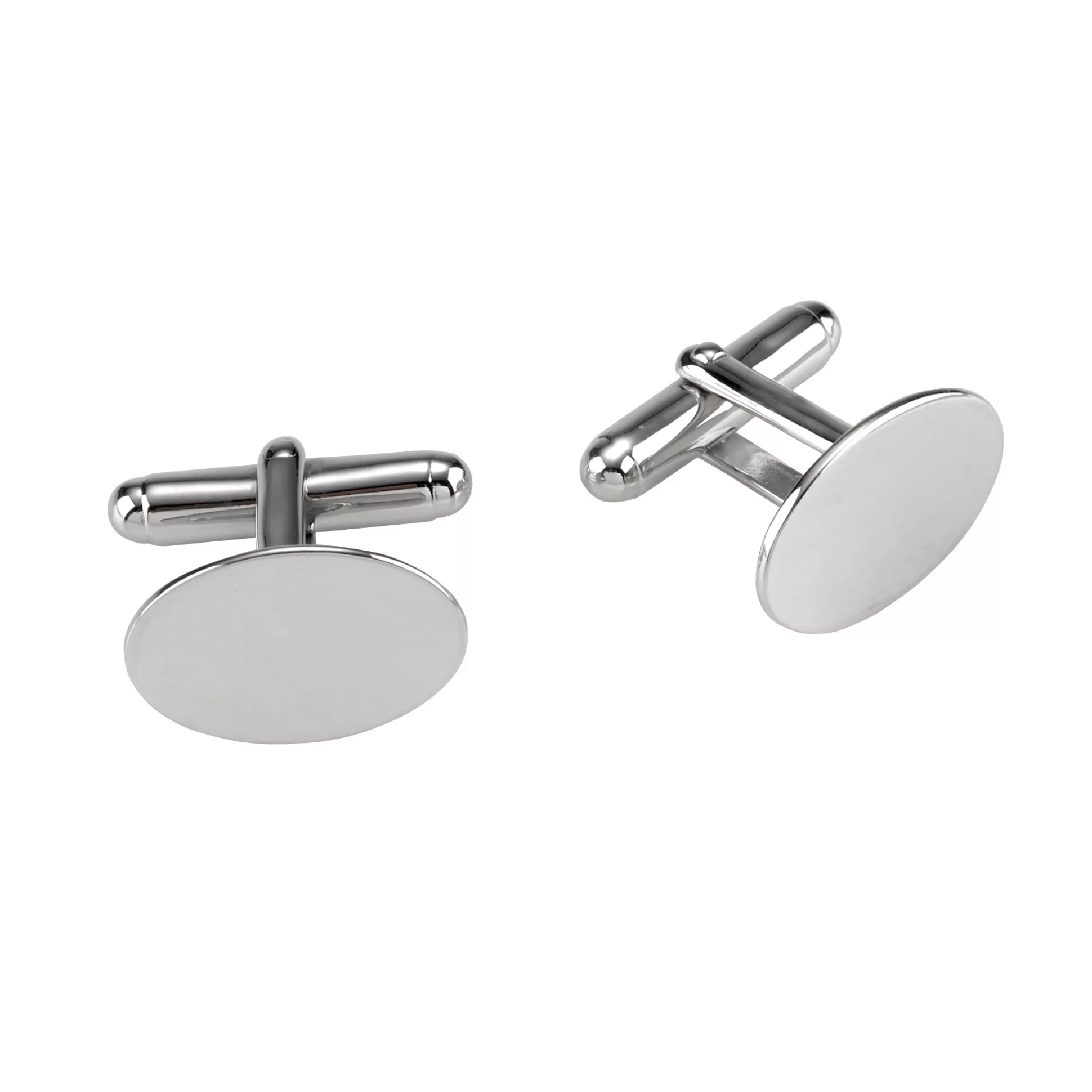 Best Sale Henry Bucks Cudworth Sterling Silver Oval Cufflinks -