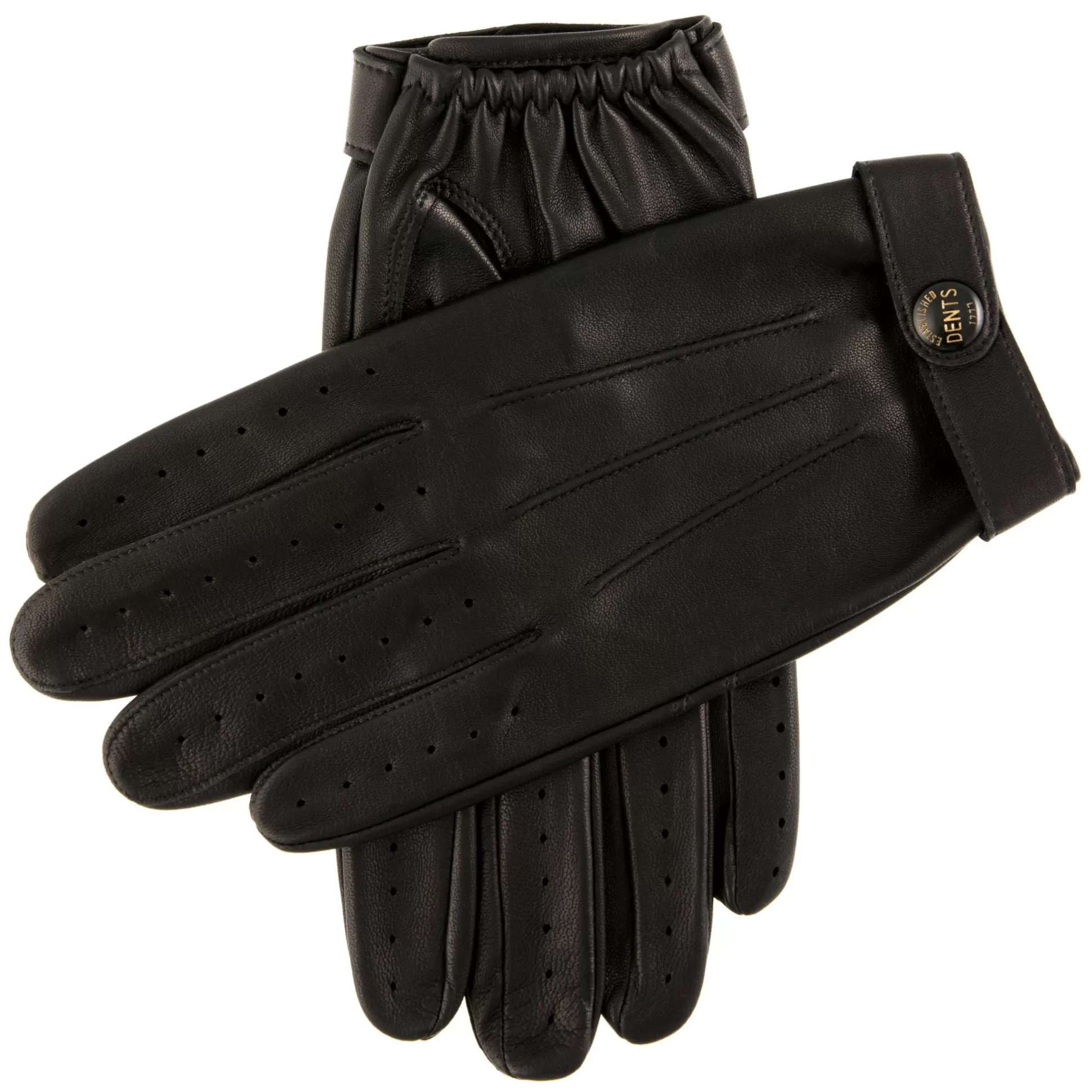 Online Henry Bucks DENTS Fleming Leather Driving Glove BLACK