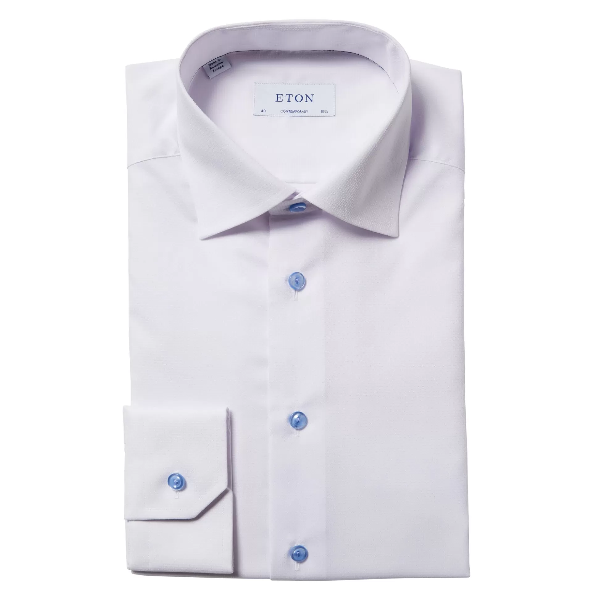 Fashion Henry Bucks ETON Cutaway Long Sleeve Shirt Single Cuff Contemporary Fit WHITE WHITE SC-CONTEMPORARY FIT