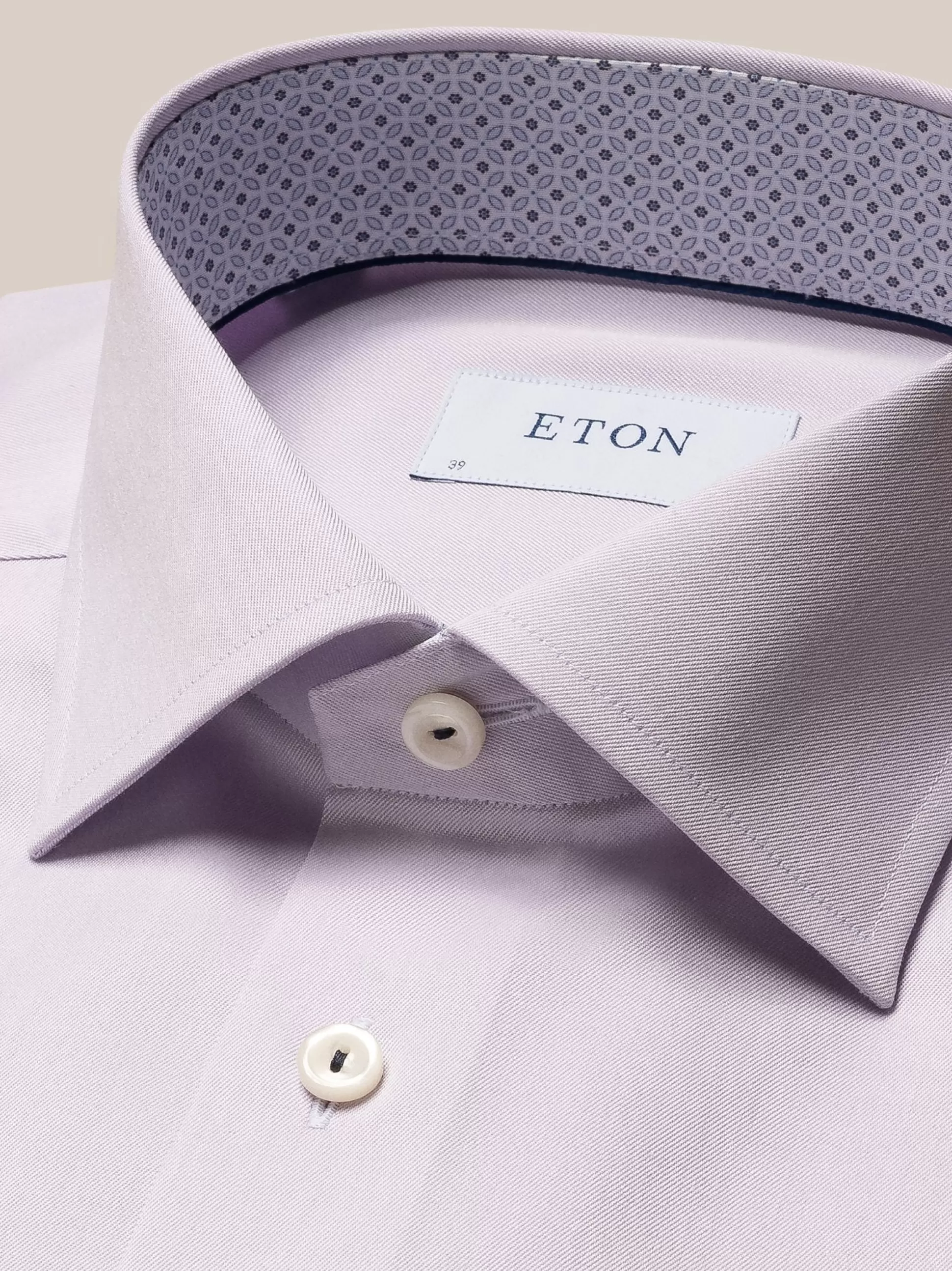Cheap Henry Bucks ETON Geometric Twill Long Sleeve Shirt Single Cuff Classic Fit MID PURPLE MID PURPLE SC-CLASSIC FIT