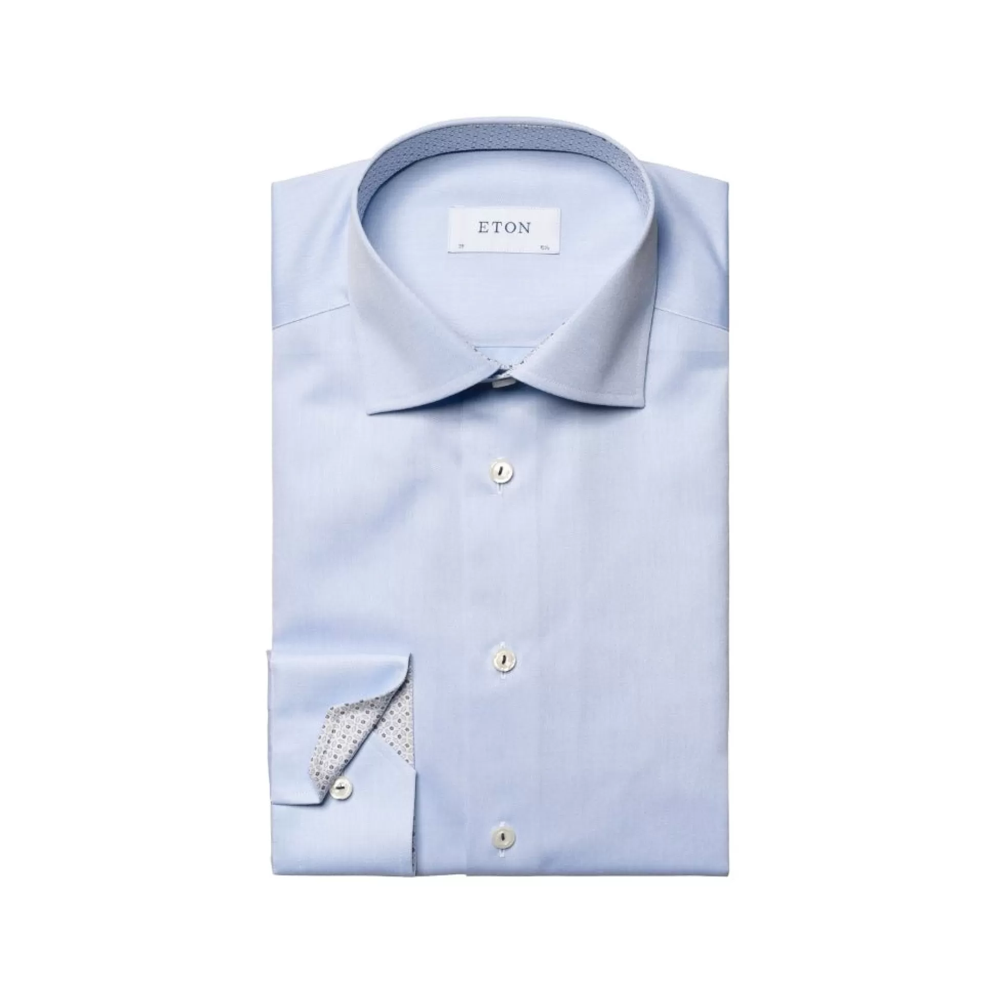 Flash Sale Henry Bucks ETON Geometric Twill Long Sleeve Shirt Single Cuff Contemporary Fit LIGHT BLUE LIGHT BLUE SC-CONTEMPORARY FIT