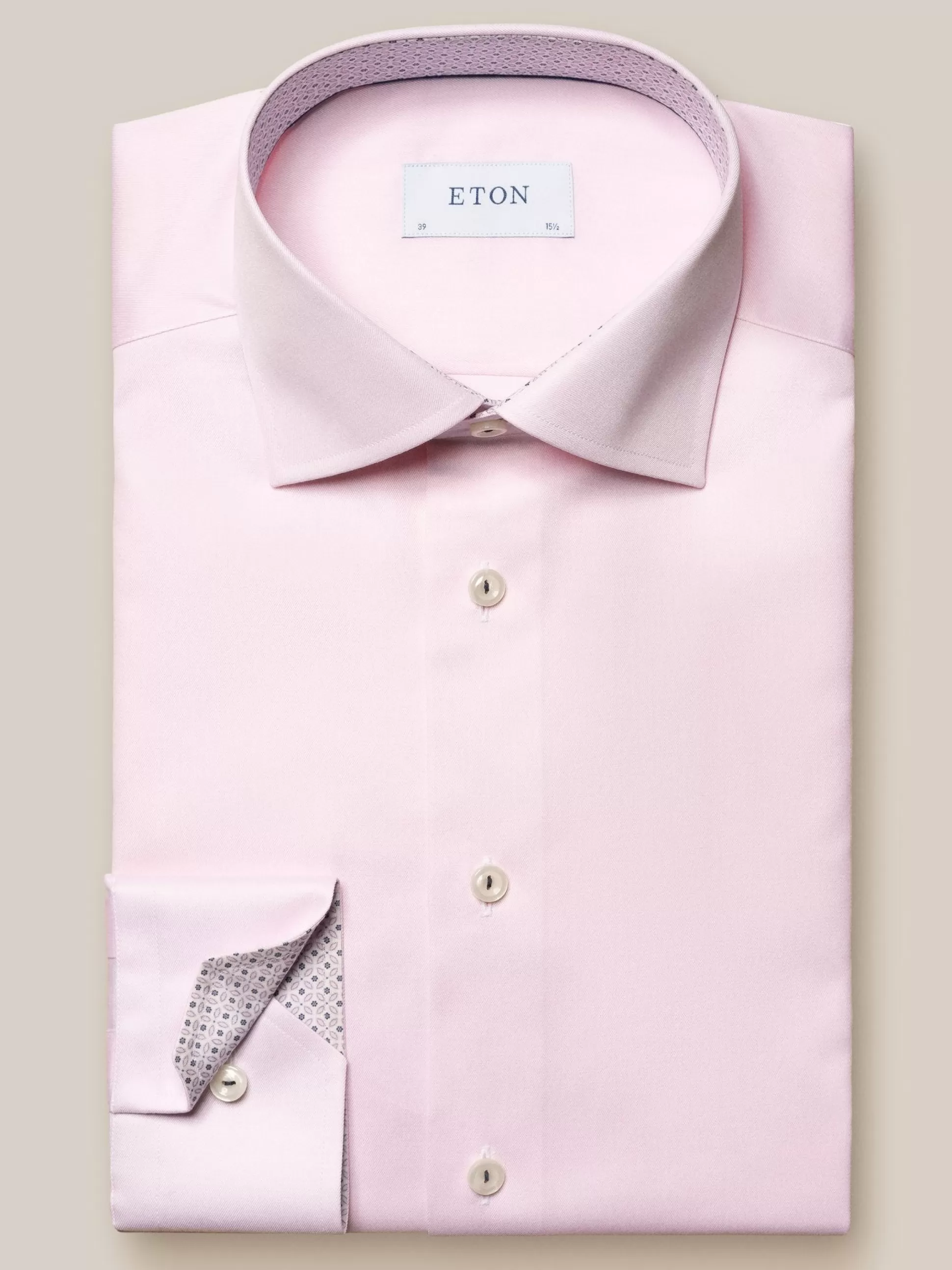 Best Sale Henry Bucks ETON GEOMETRIC TWILL LS SHIRT PINK SC-CONTEMPORARY FIT