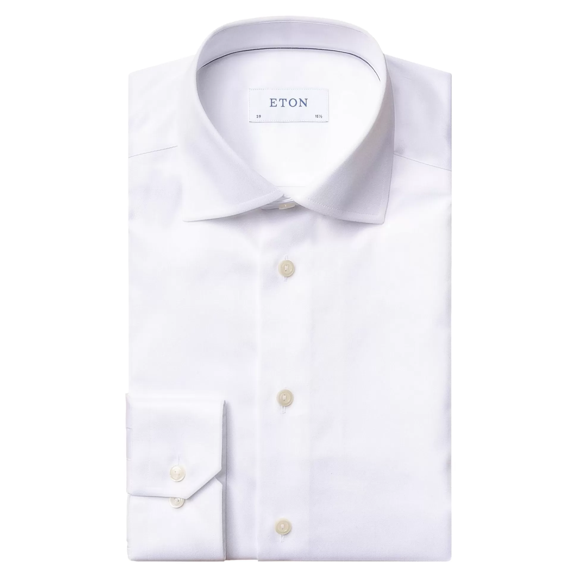 Best Sale Henry Bucks ETON Plain Twill Tail Single Cuff Shirt WHITE WHITE SC-TAILORED FIT