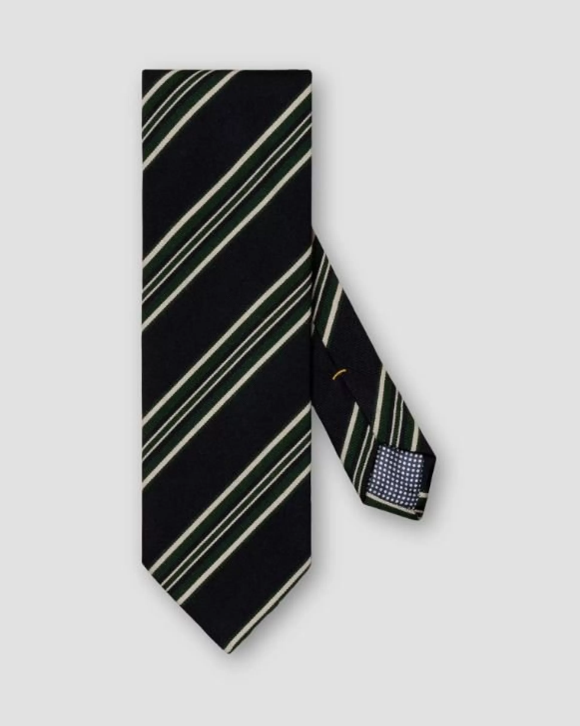 Sale Henry Bucks ETON Regimental Stripe Silk Tie NAVY BLUE