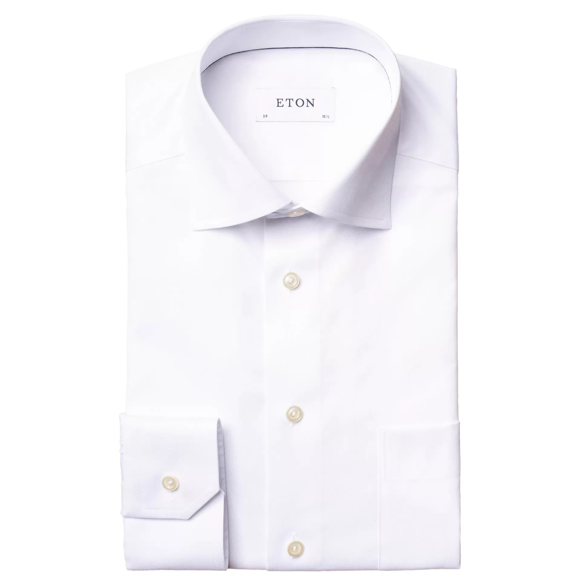 Shop Henry Bucks ETON SIGNATURE TWILL CLASS SHIRT WHITE