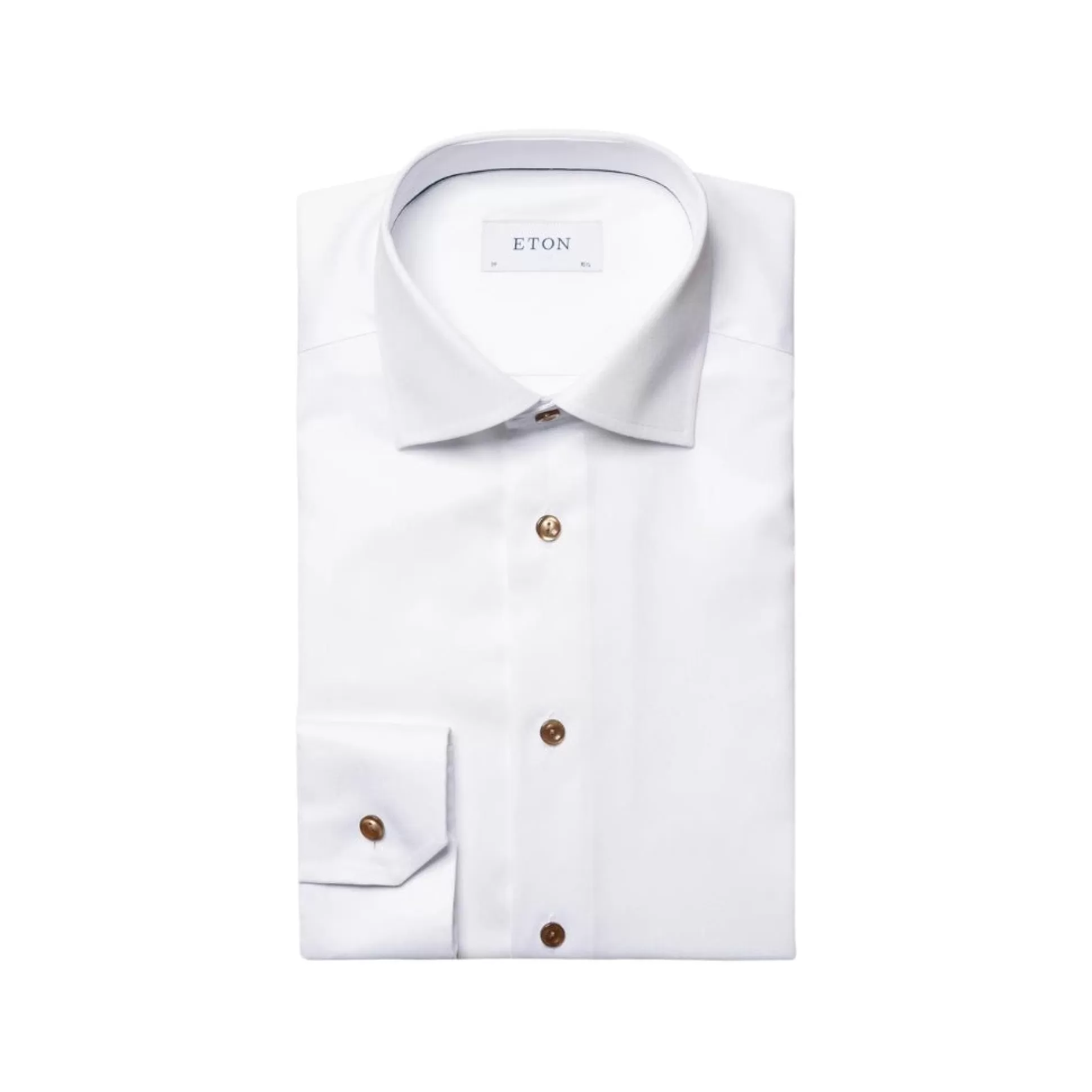 Sale Henry Bucks ETON Twill Long Sleeve Shirt Single Cuff Classic Fit WHITE WHITE SC-CLASSIC FIT